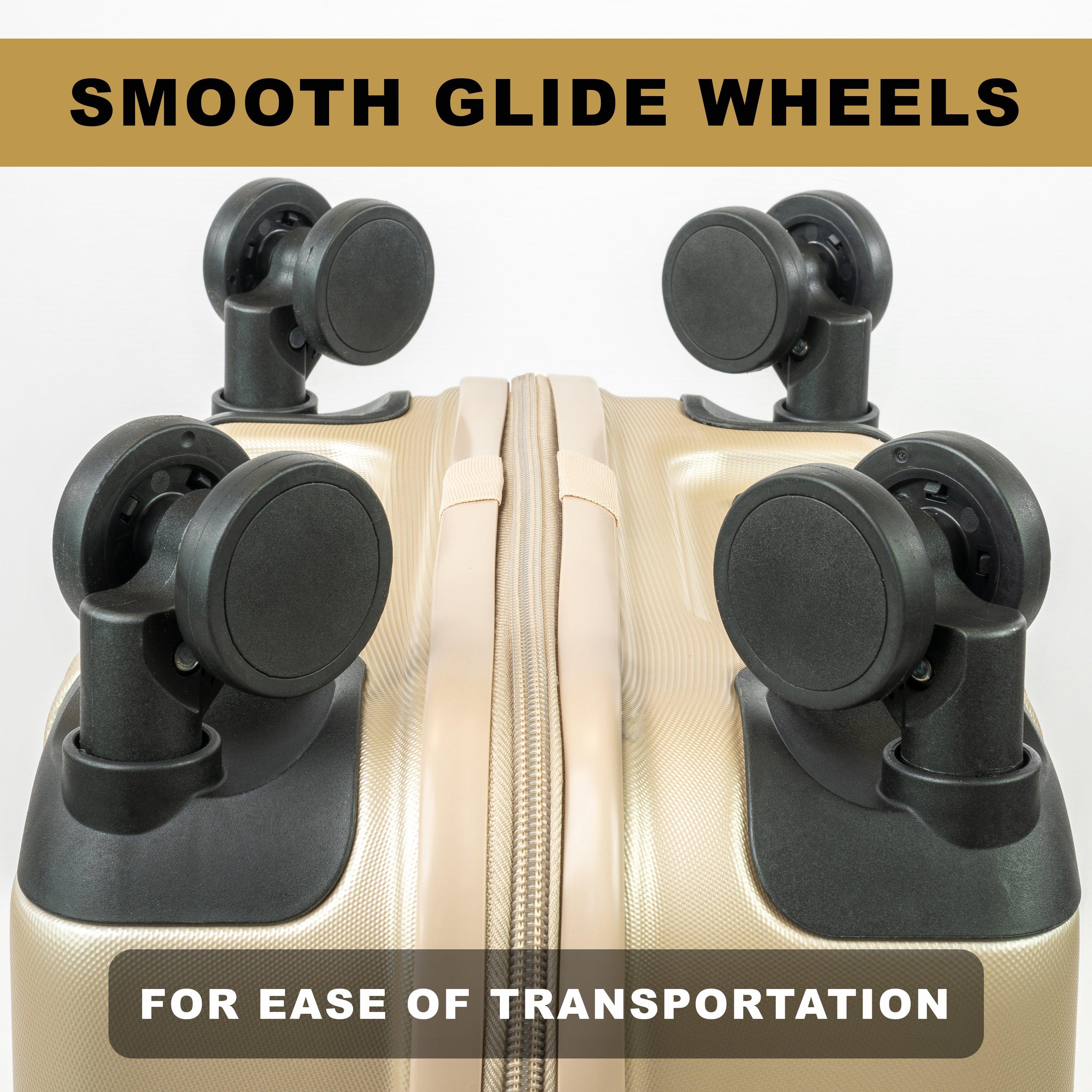 Champagne - Pierre Cardin - Soleil 30-inch Hard Shell Luggage Large Suitcase - 6