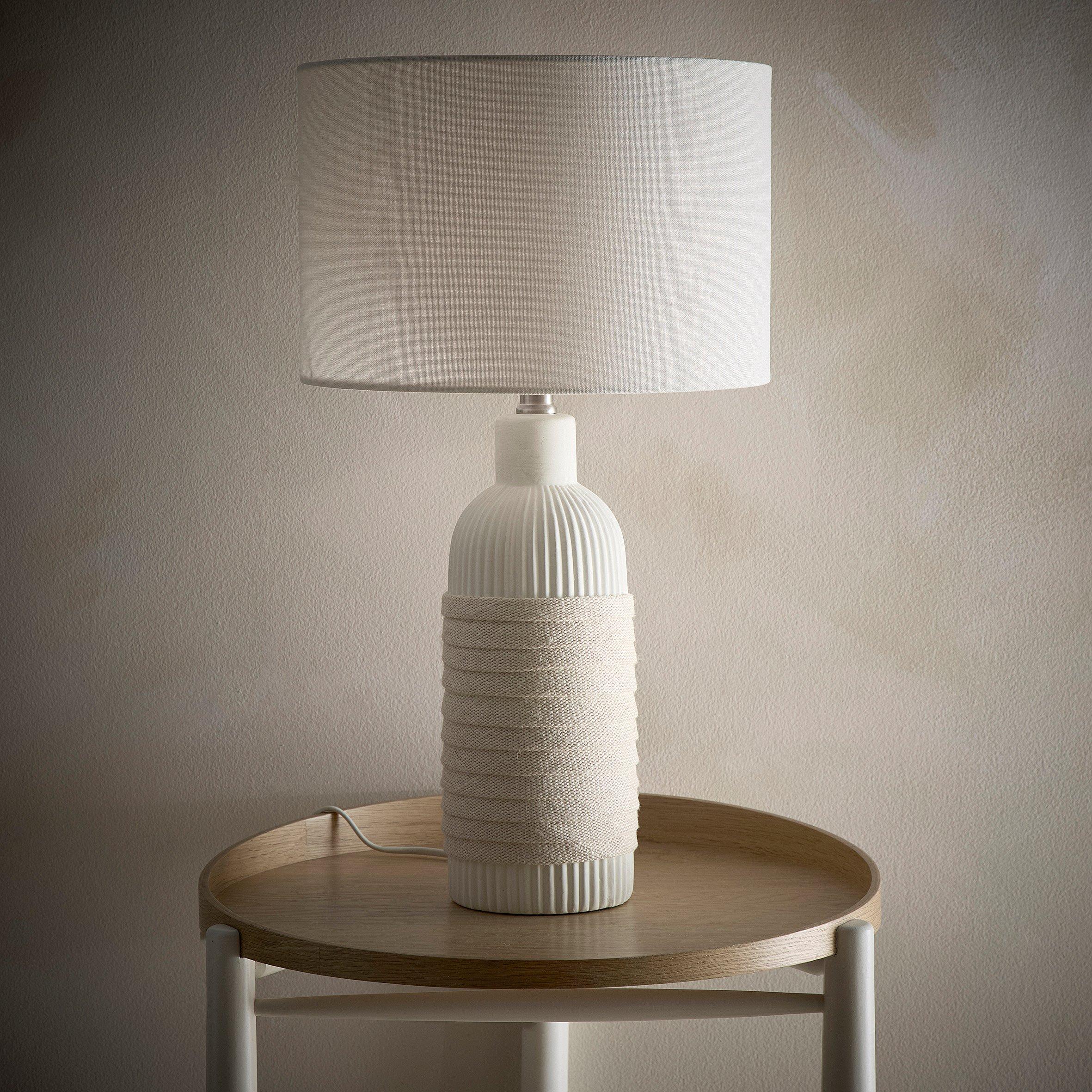 Light Cream - K Living - Aria 53cm Light Cream Ceramic Table Lamp - 1