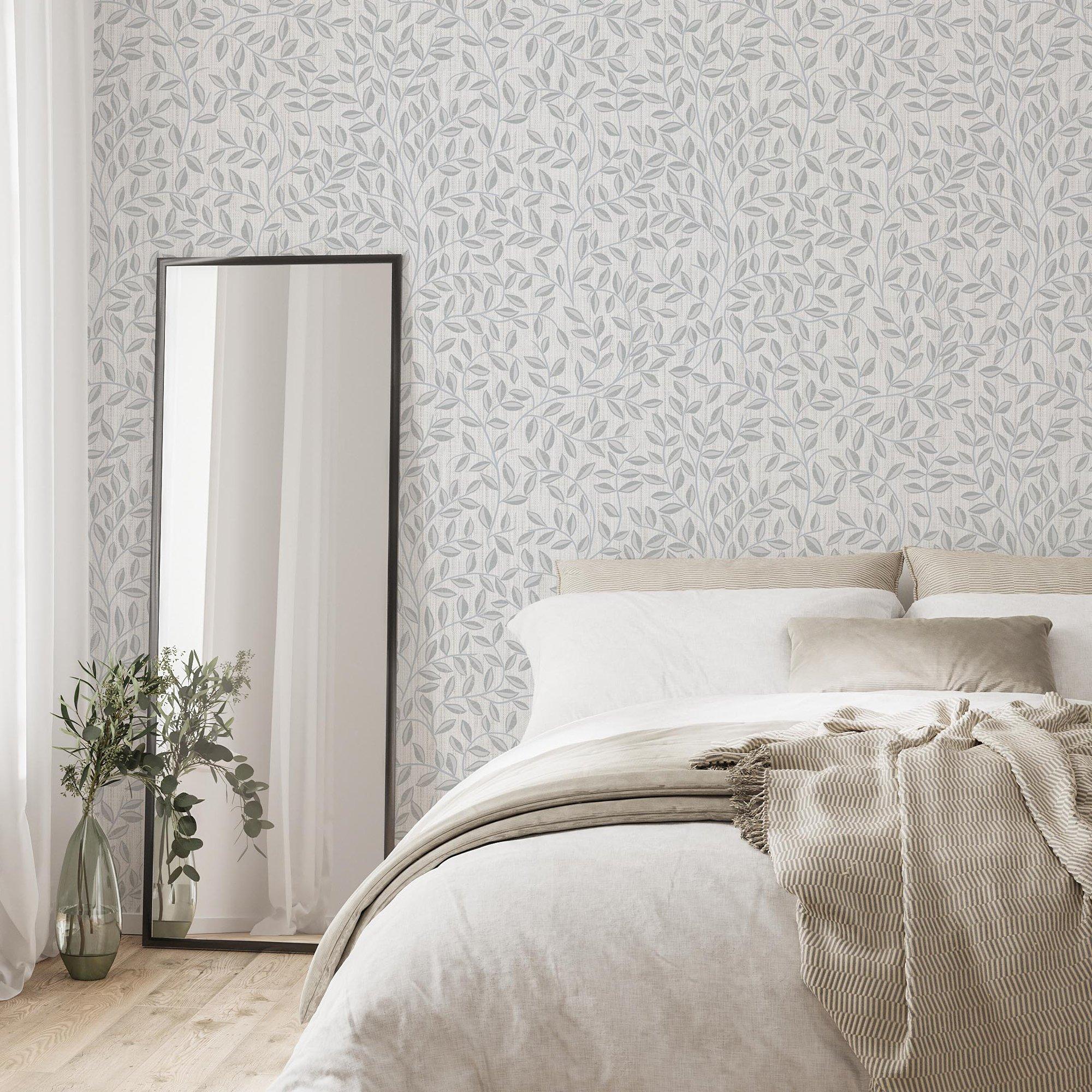 Duck Egg - Superfresco - Superfresco Willow Leaf Duck Egg Wallpaper - 1