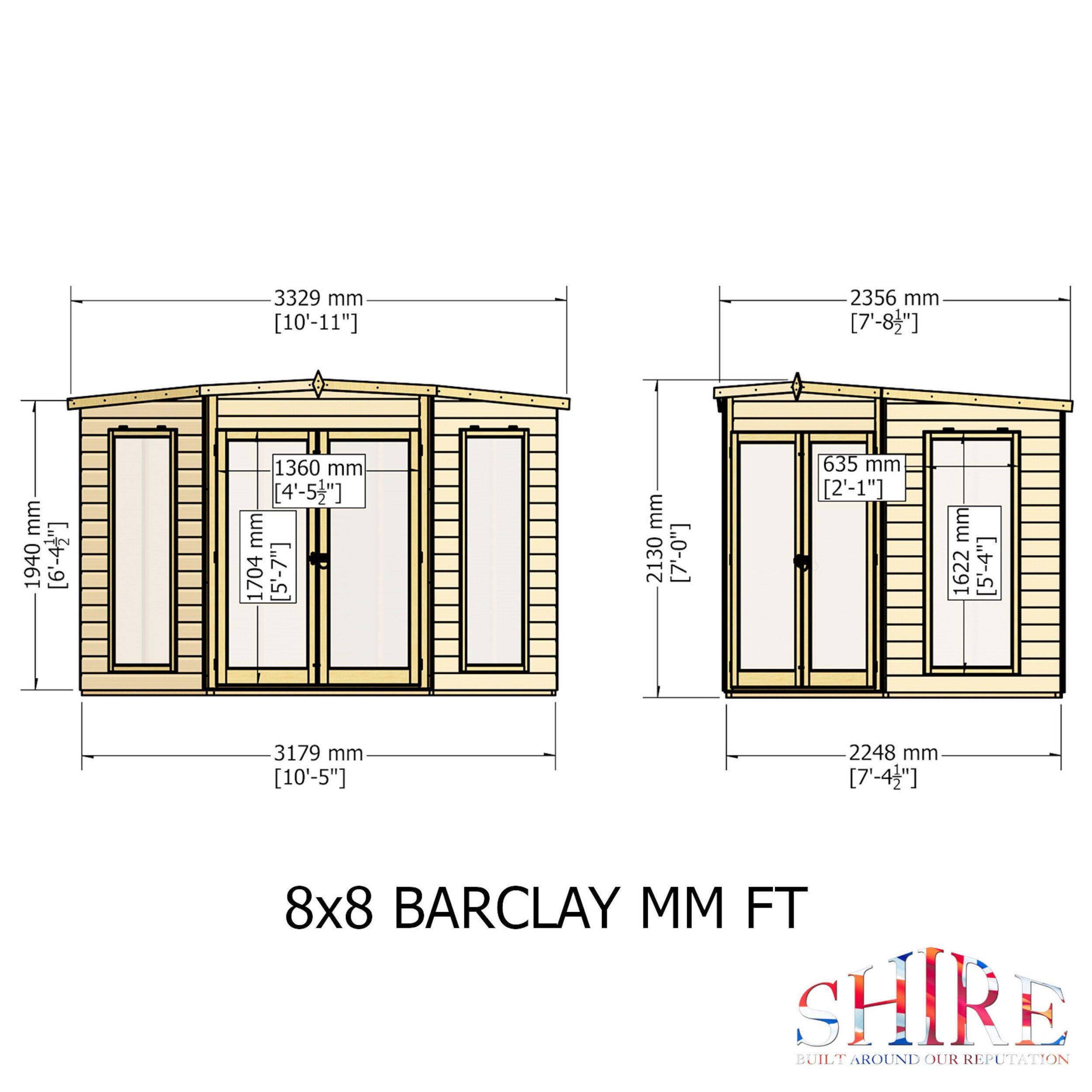 Wood - Shire - Barclay 8 x 8 Summerhouse - 4