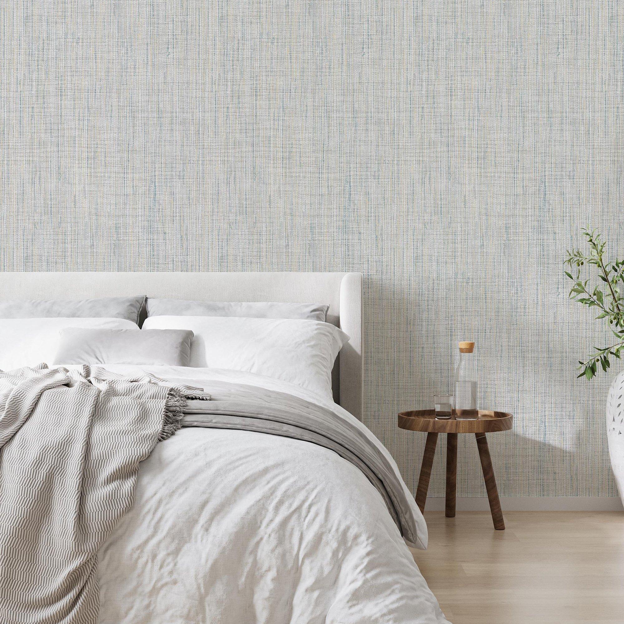 Blue - Superfresco - Superfresco Linden Texture Blue Wallpaper - 1