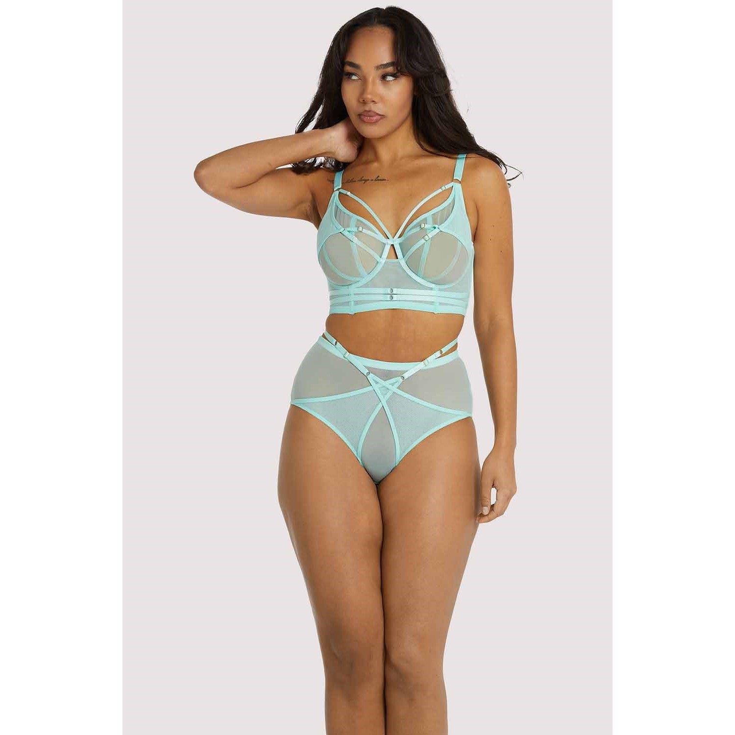 Aqua - Playful Promises - Eddie Aqua Crossover Wrap Bra - 3