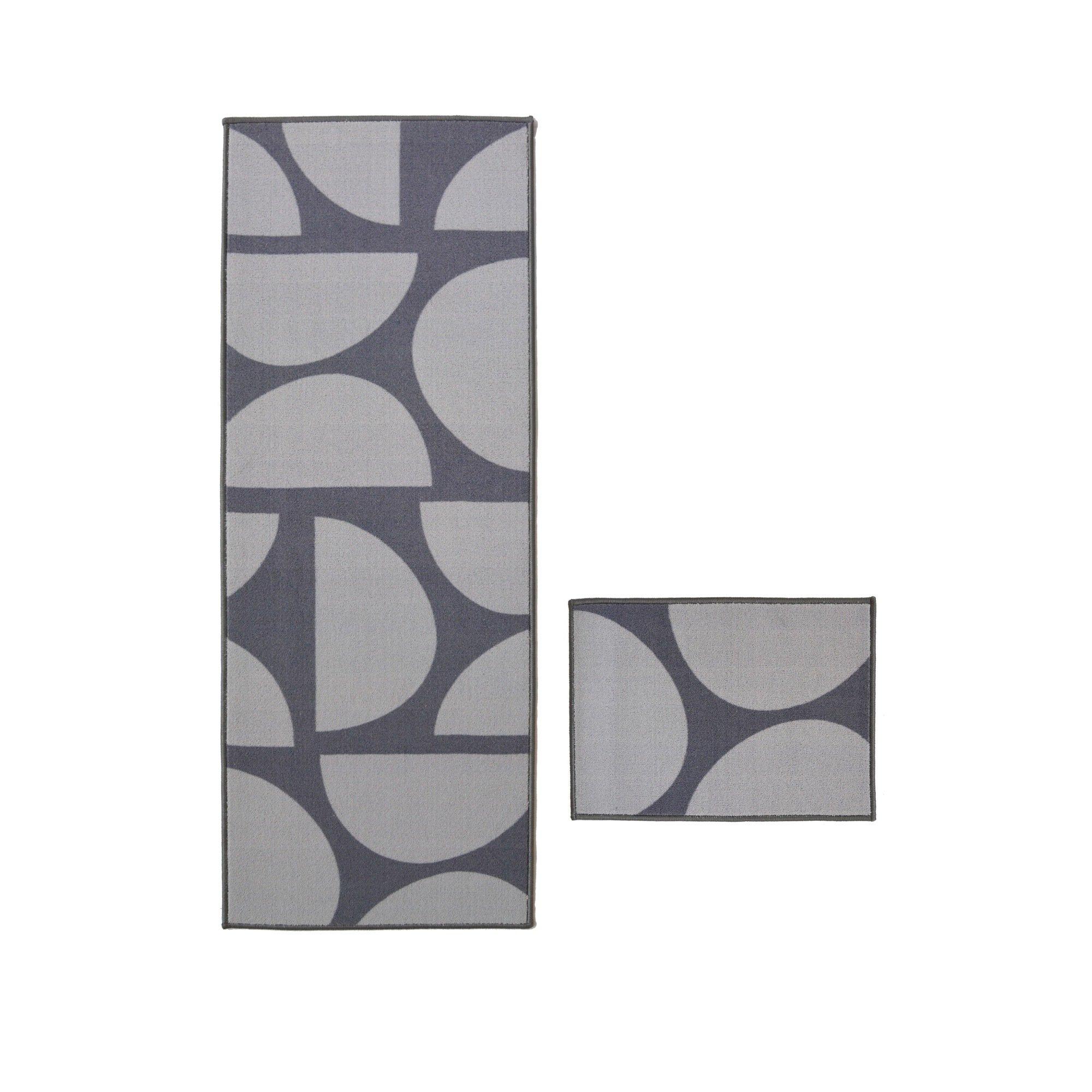 Grey - Homemaker - Deco Geometric Runner and Mat Packs - 2
