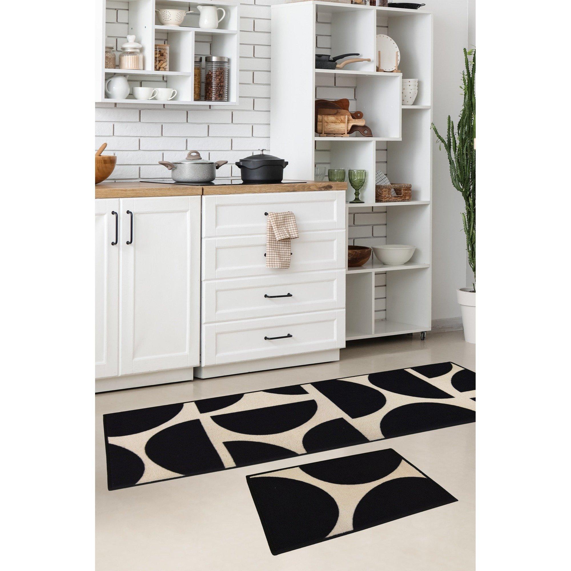 Homemaker  Deco Geometric Runner And Mat Packs - Monochrome - 57 x 180cm