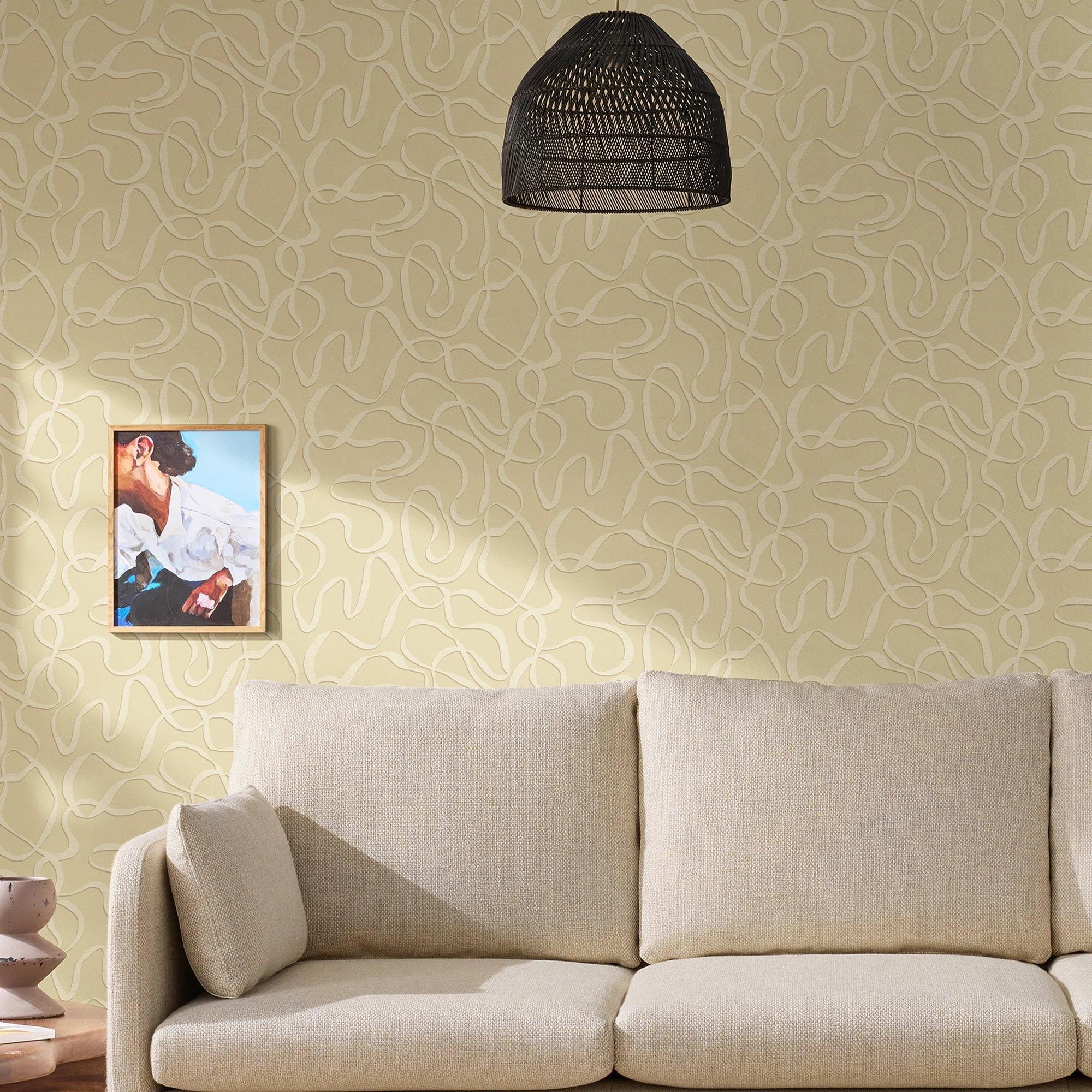 Linen - MADE - Varri Abstract Lines Wallpaper - 2