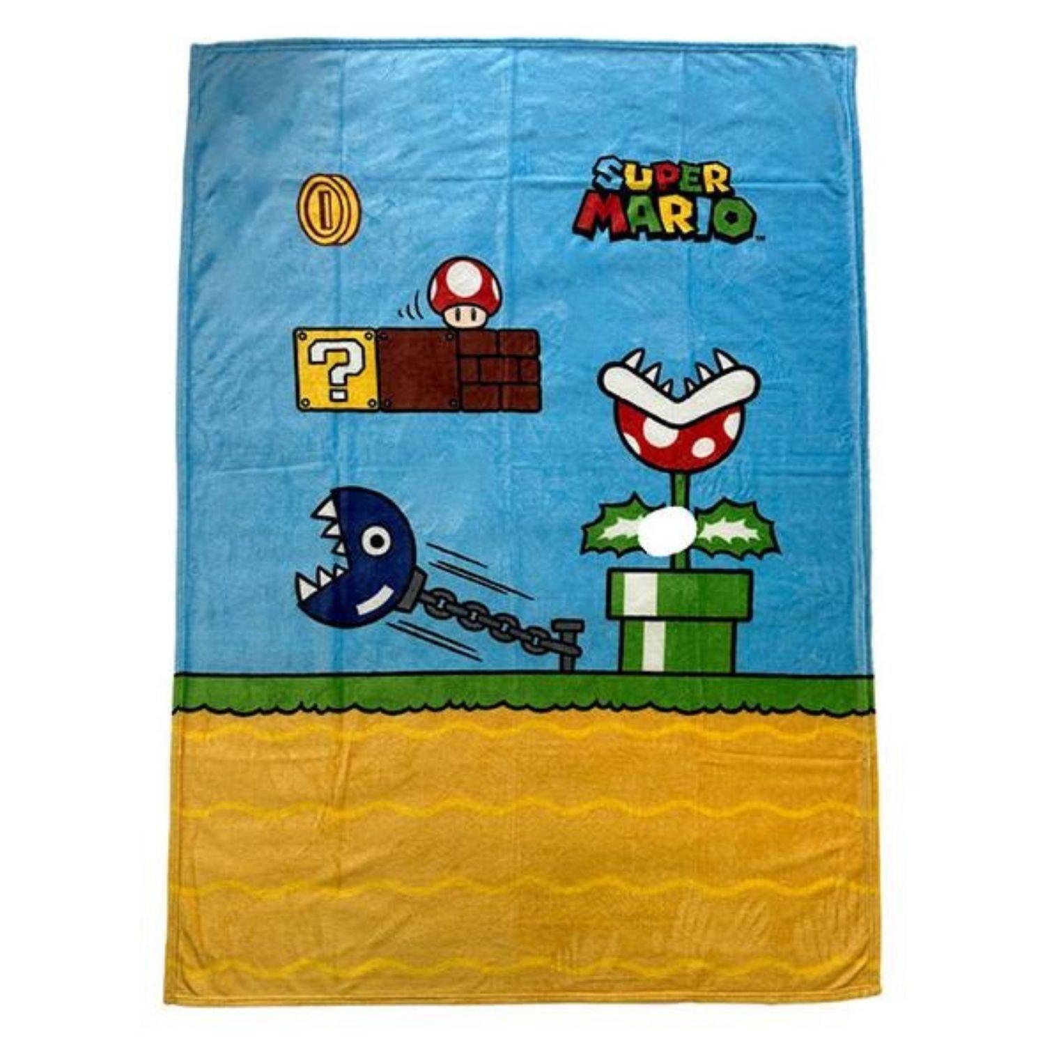 Multi - Superman - Super Mario Nintendo Ultra-Soft Blanket - 130 x 18 - 1