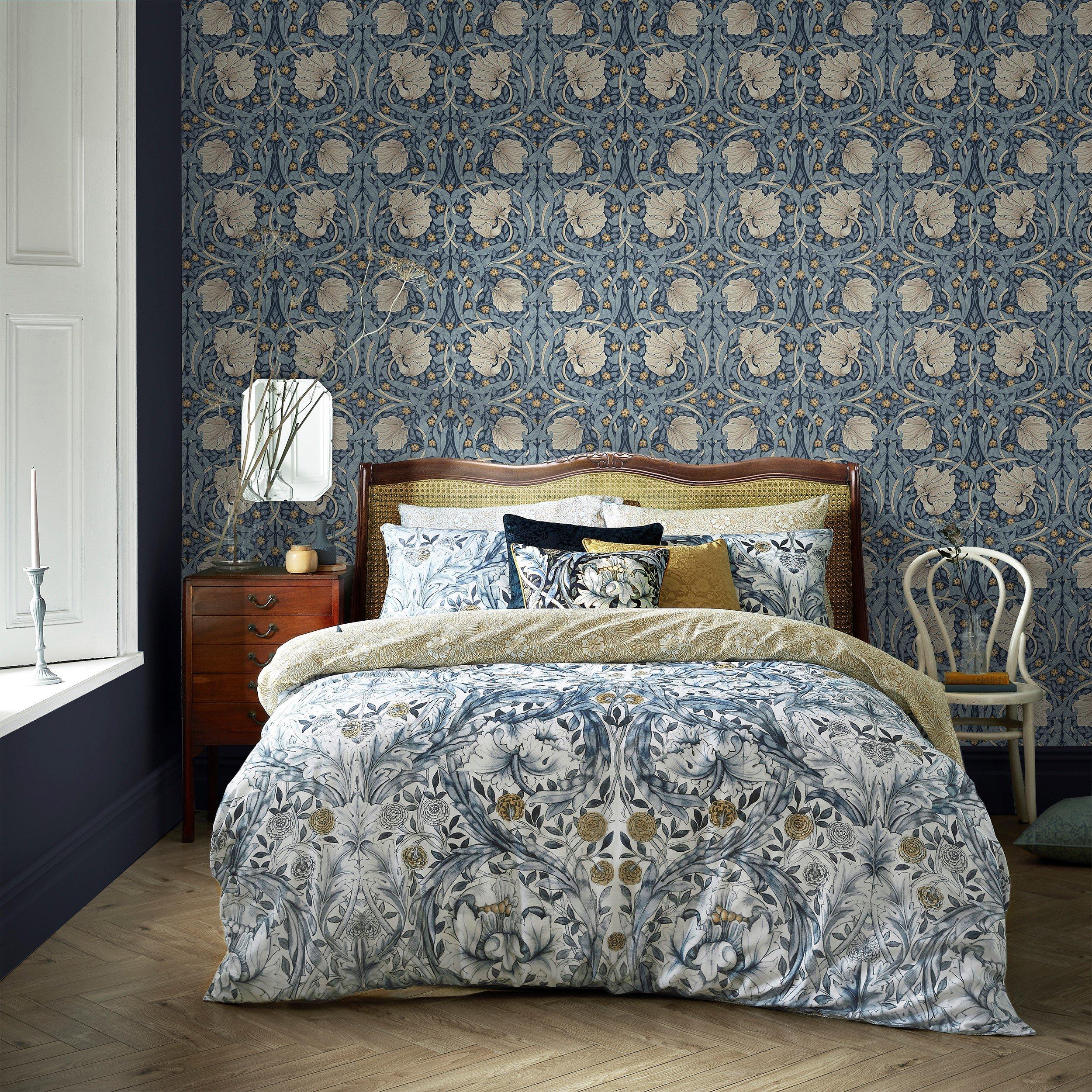 Blue - William Morris at Home - William Morris at Home Pimpernel Blue Wallpaper - 1