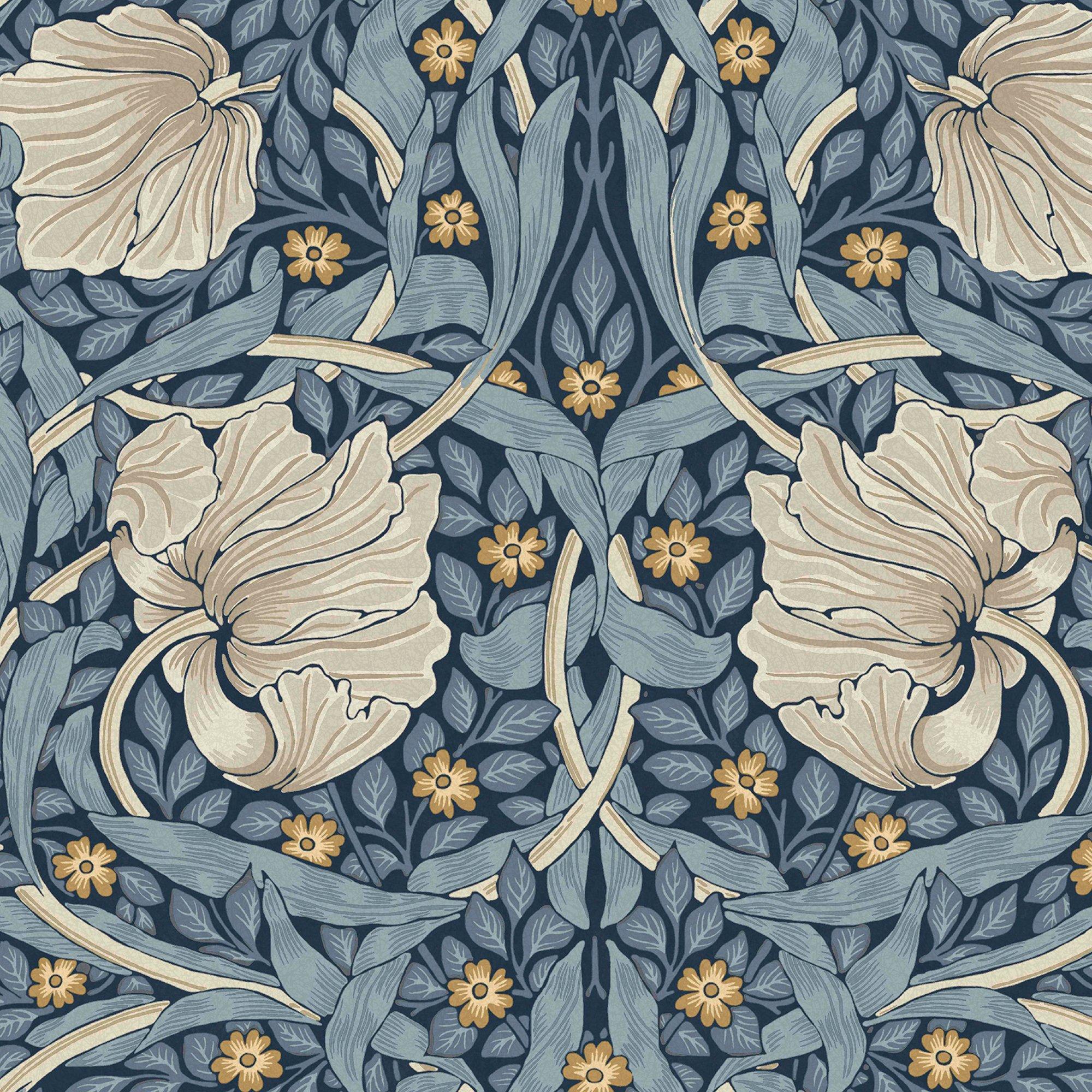 Blue - William Morris at Home - William Morris at Home Pimpernel Blue Wallpaper - 2