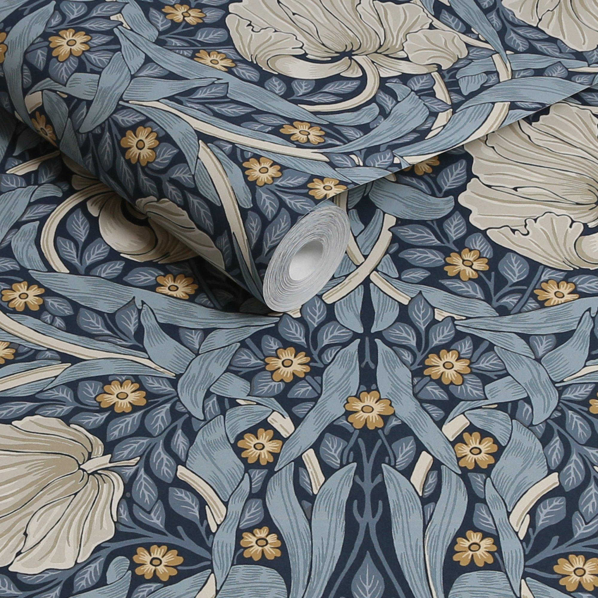 Blue - William Morris at Home - William Morris at Home Pimpernel Blue Wallpaper - 3