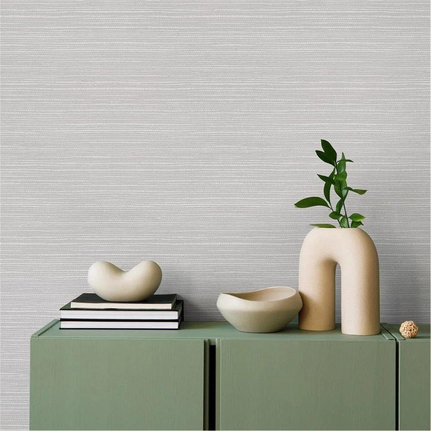 Pearl - Superfresco Easy - Emperor Grascloth Pearl Wallpaper - 1