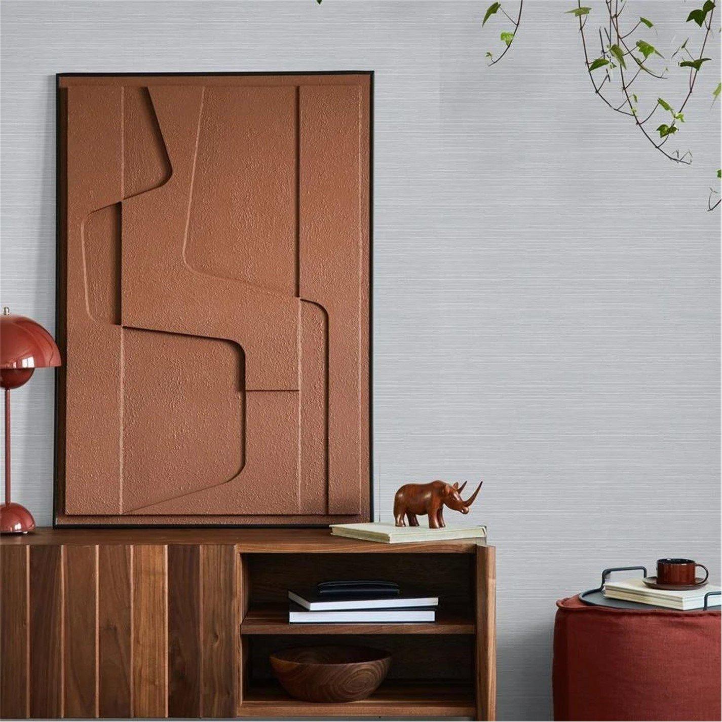 Grey - Superfresco Easy - Emperor Grasscloth Grey Wallpaper - 1