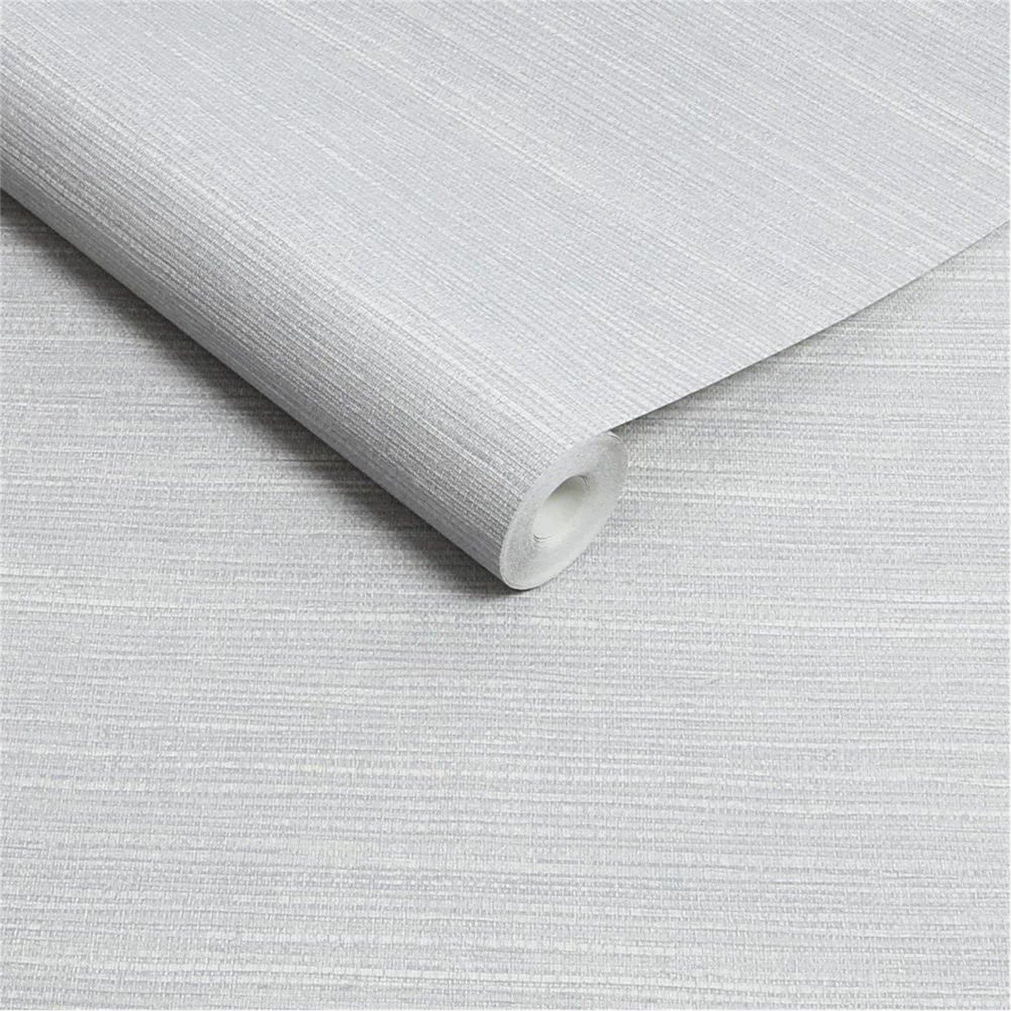 Grey - Superfresco Easy - Emperor Grasscloth Grey Wallpaper - 3