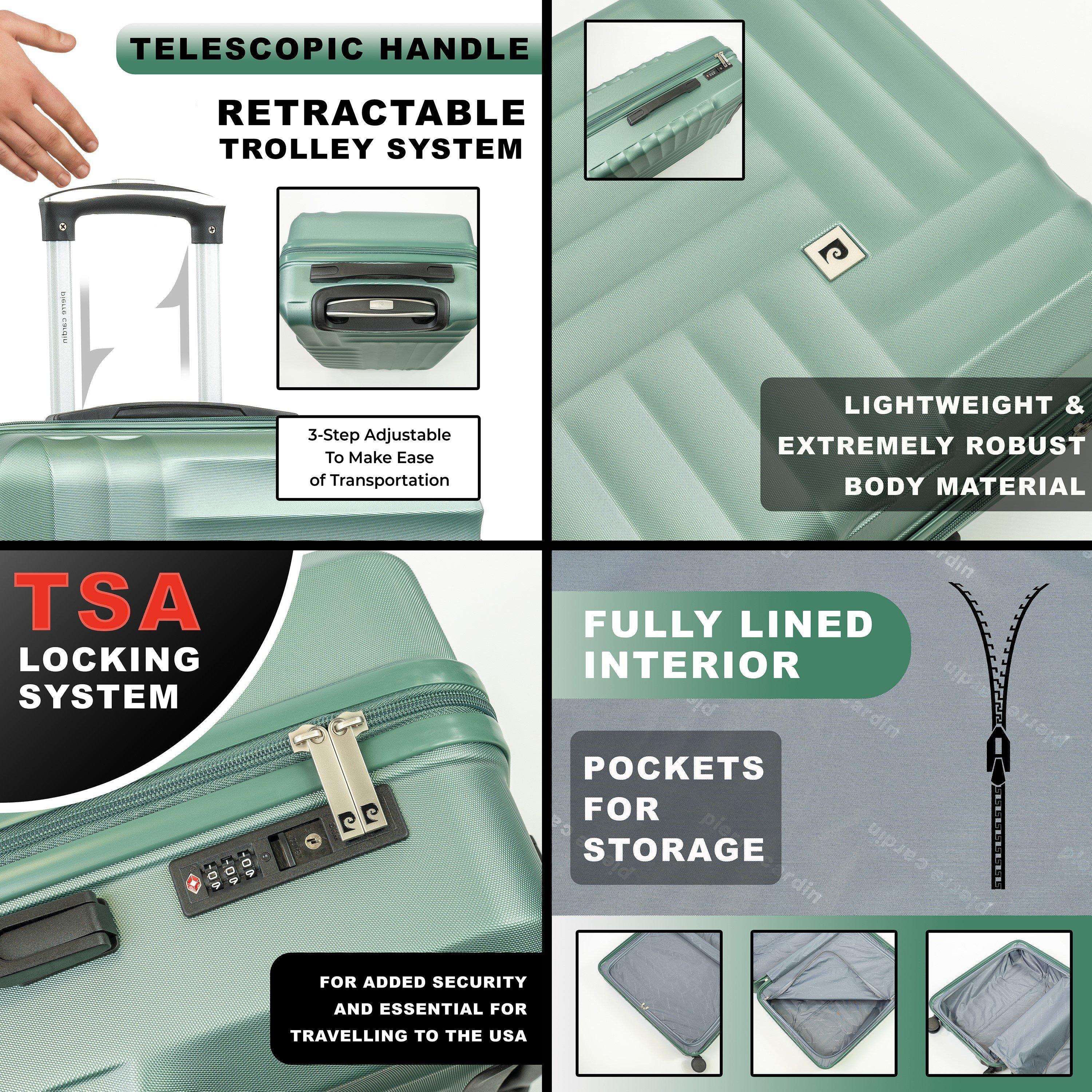 Sage Green - Pierre Cardin - Soleil 30-inch Hard Shell Large Suitcase Luggage - 3