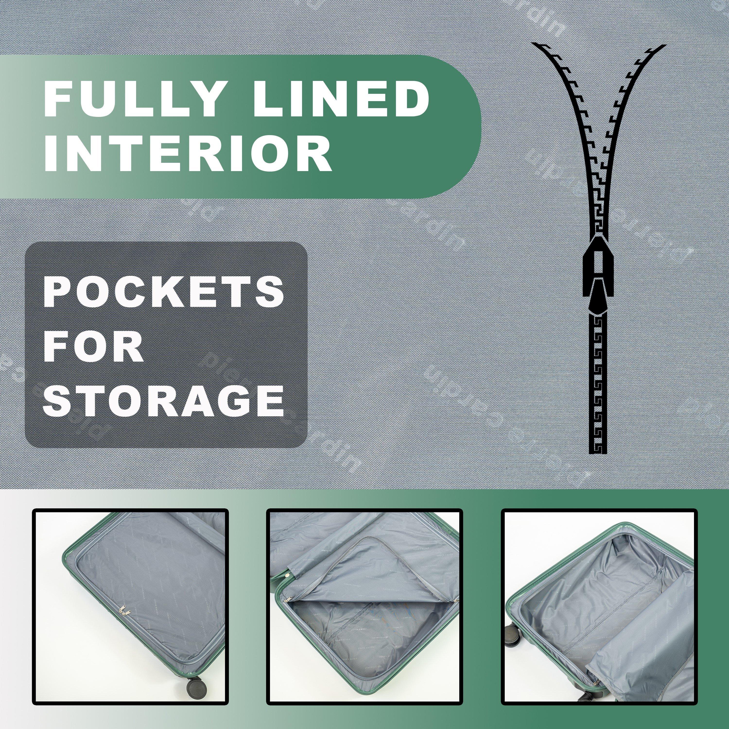 Sage Green - Pierre Cardin - Soleil 30-inch Hard Shell Large Suitcase Luggage - 7