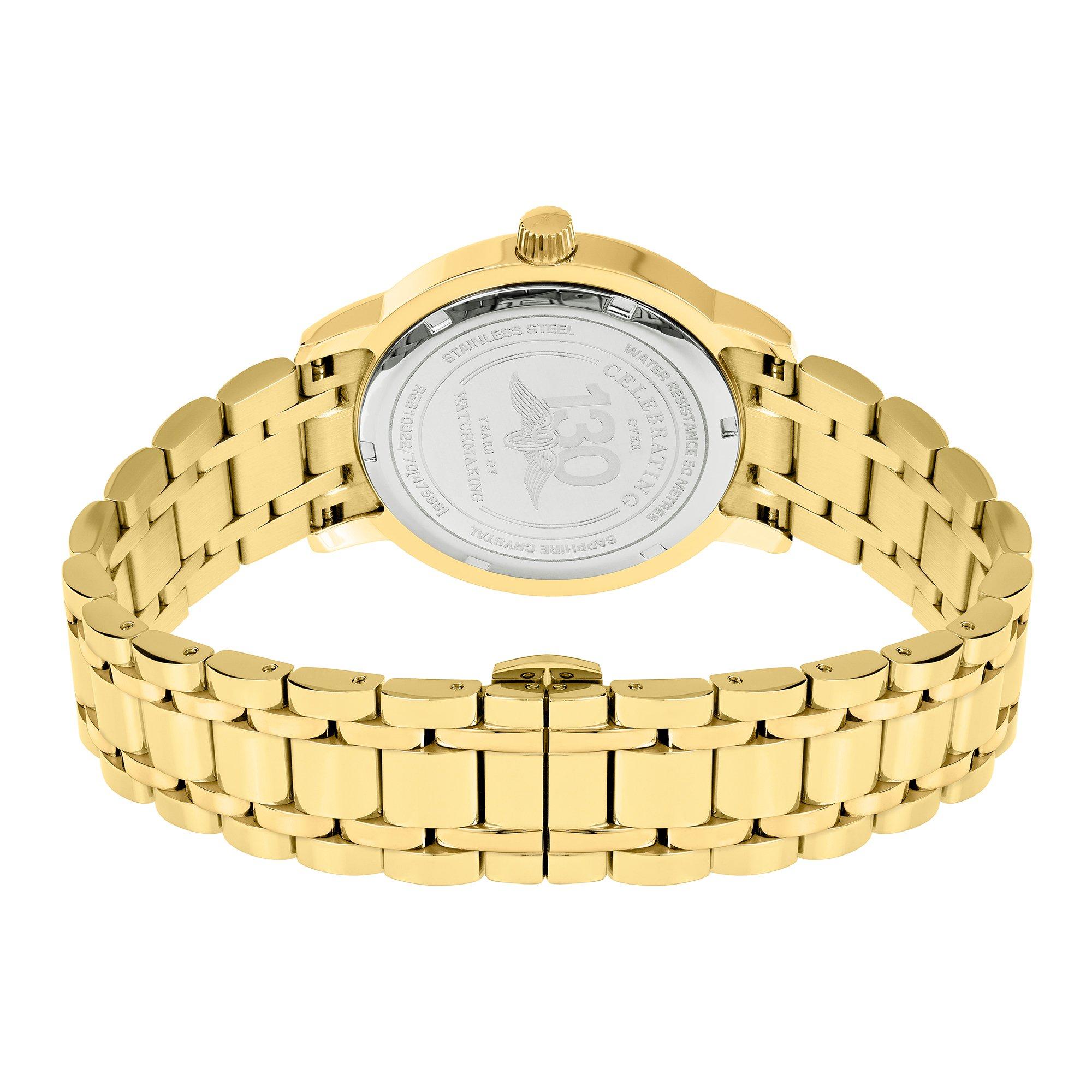 Gold - Rotary - Rotary Mens Heritage Gold SS Bracelet Watch - 4