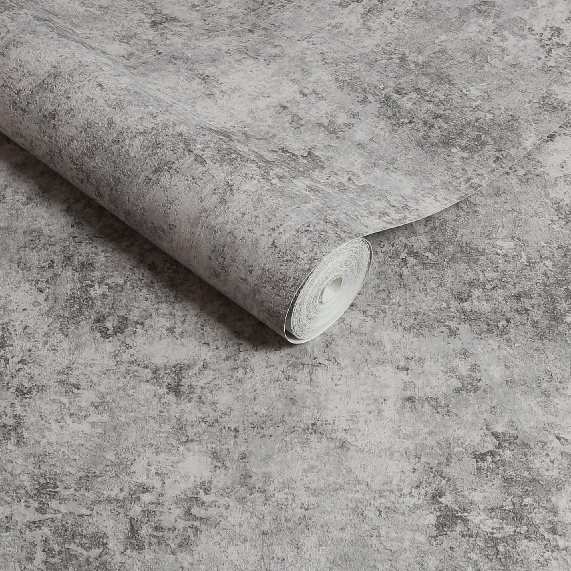 Grey - Boutique - Urban Concrete Grey Texture Wallpaper - 3