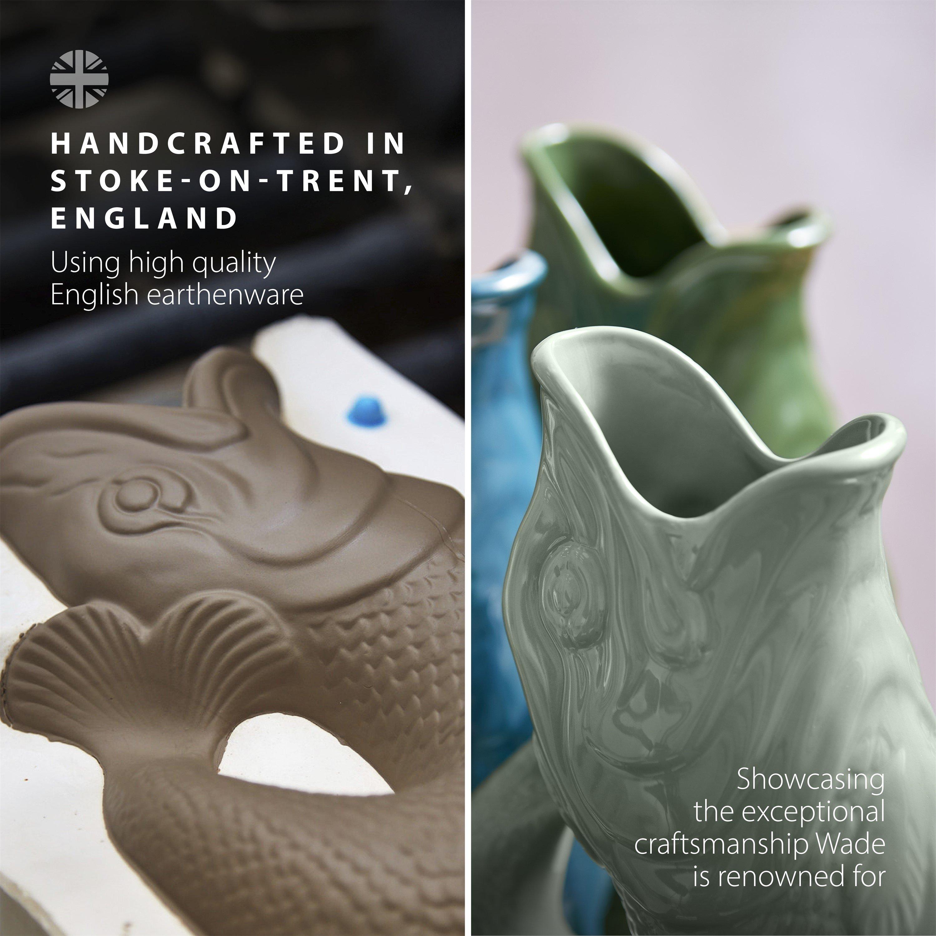 Sage - WADE - Wade Fish Jug Handcrafted in Stoke-on-Trent Made from English Earthenware 1.2L Sage WA967803SGE - 4