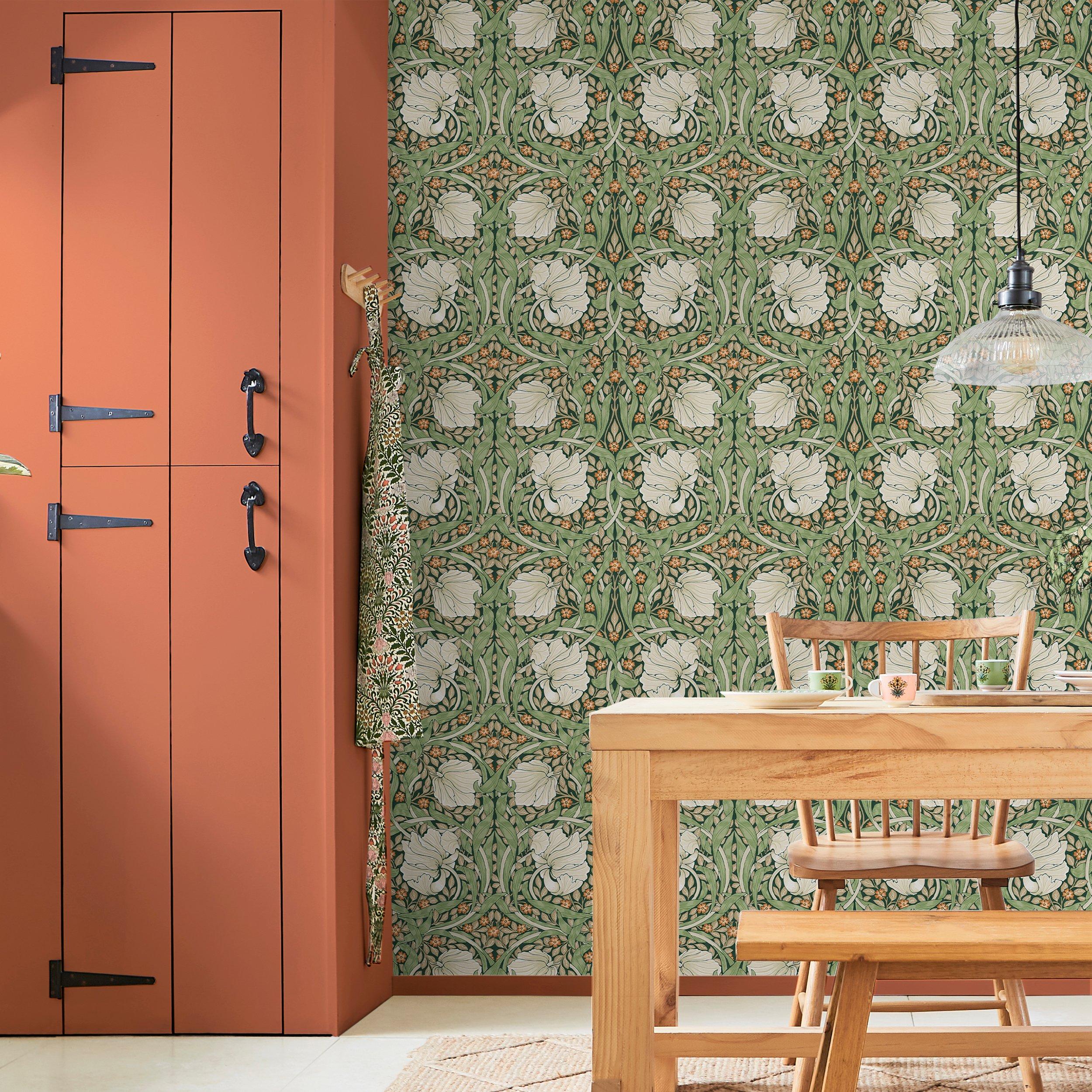 Green - William Morris at Home - William Morris at Home Pimpernel Green Wallpaper - 1