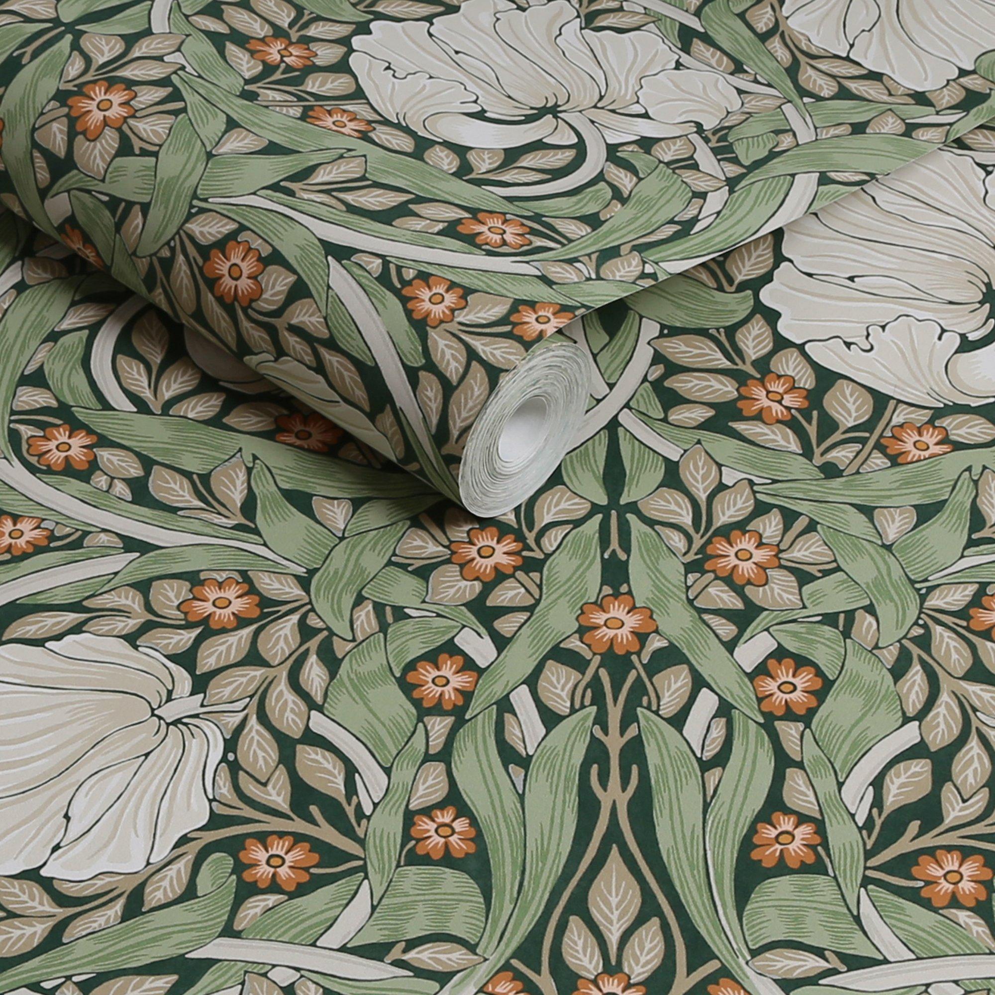 Green - William Morris at Home - William Morris at Home Pimpernel Green Wallpaper - 3
