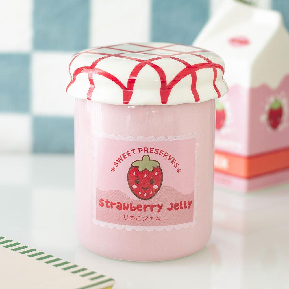 Pink - Something Different - Strawberry Jelly Jar Oil Burner and Wax Warmer - 1