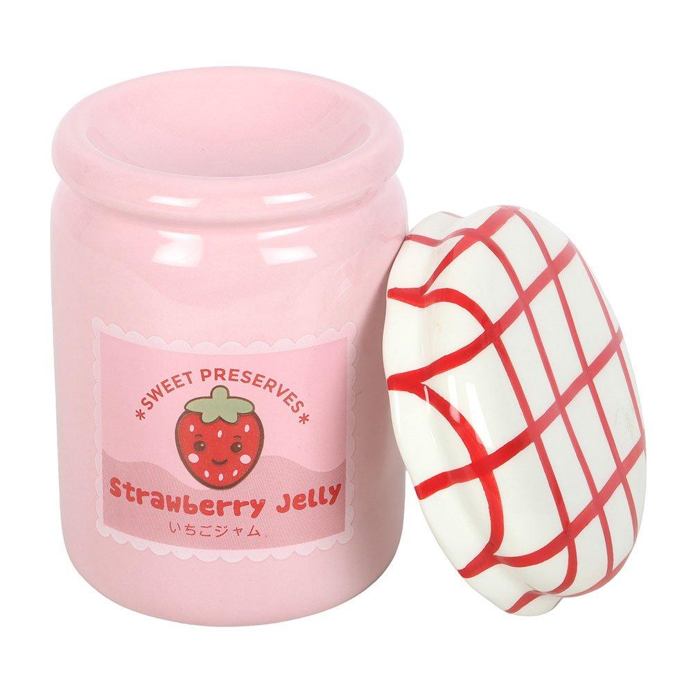 Pink - Something Different - Strawberry Jelly Jar Oil Burner and Wax Warmer - 4