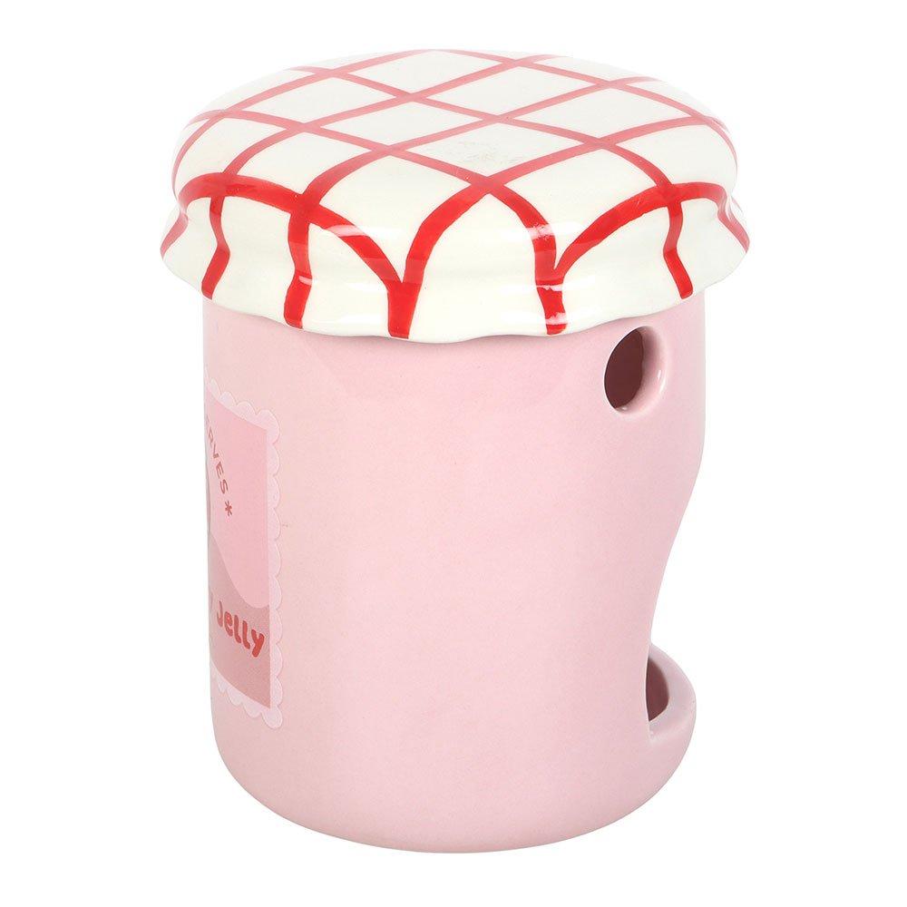 Pink - Something Different - Strawberry Jelly Jar Oil Burner and Wax Warmer - 5
