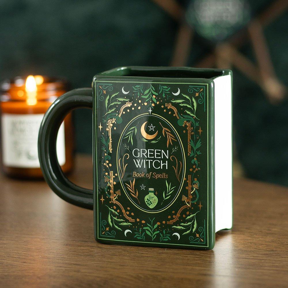 Green - Something Different - Green Witch Book Shaped Mug - 1