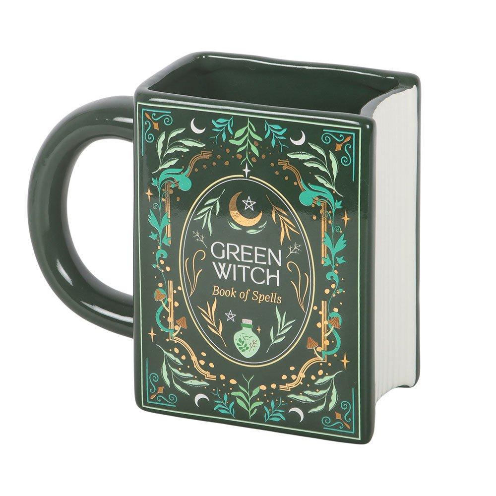 Green - Something Different - Green Witch Book Shaped Mug - 2