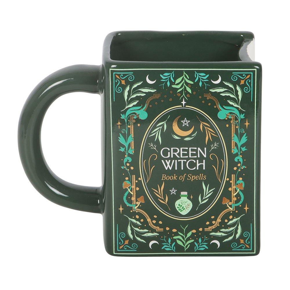 Green - Something Different - Green Witch Book Shaped Mug - 3