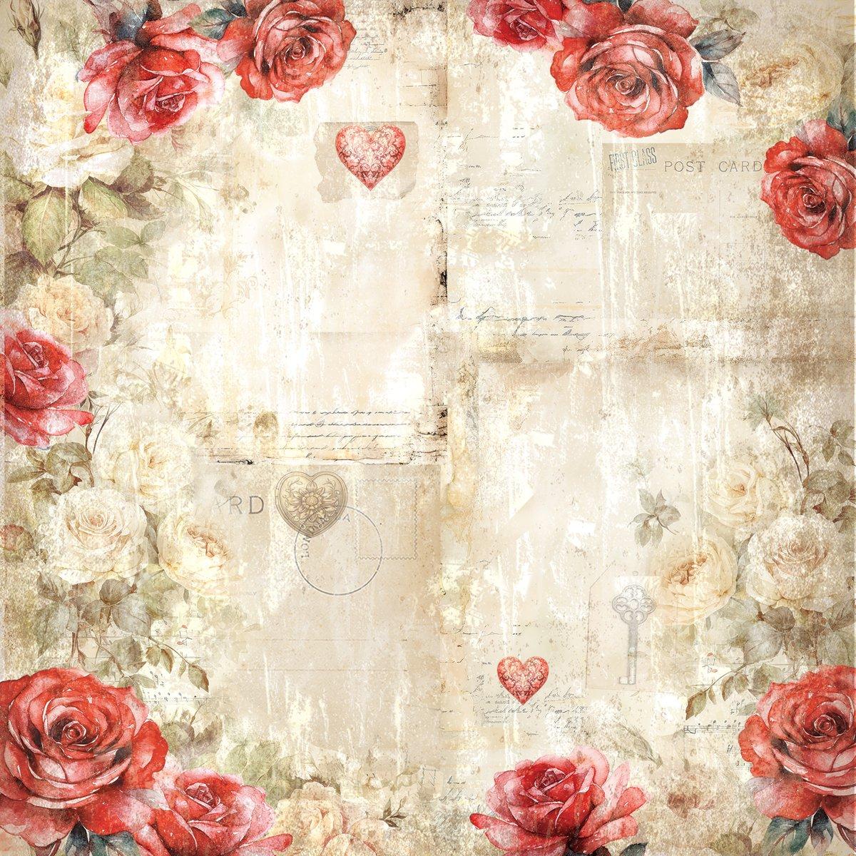 Multi - Crafters Companion - 12” x 12” Paper Pad - Love Letter - 5