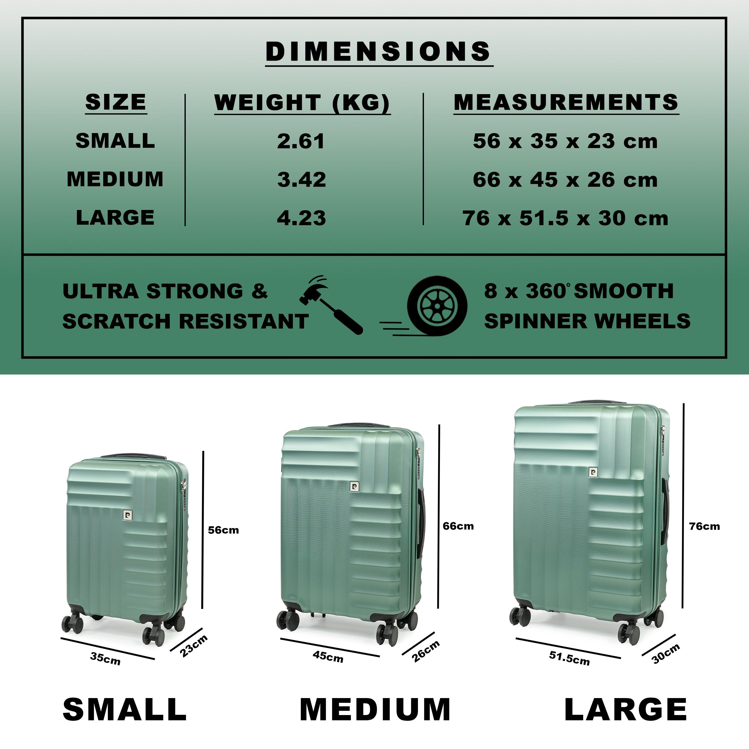 Sage Green - Pierre Cardin - Soleil Hard Shell Cabin Suitcase Small Luggage - 7