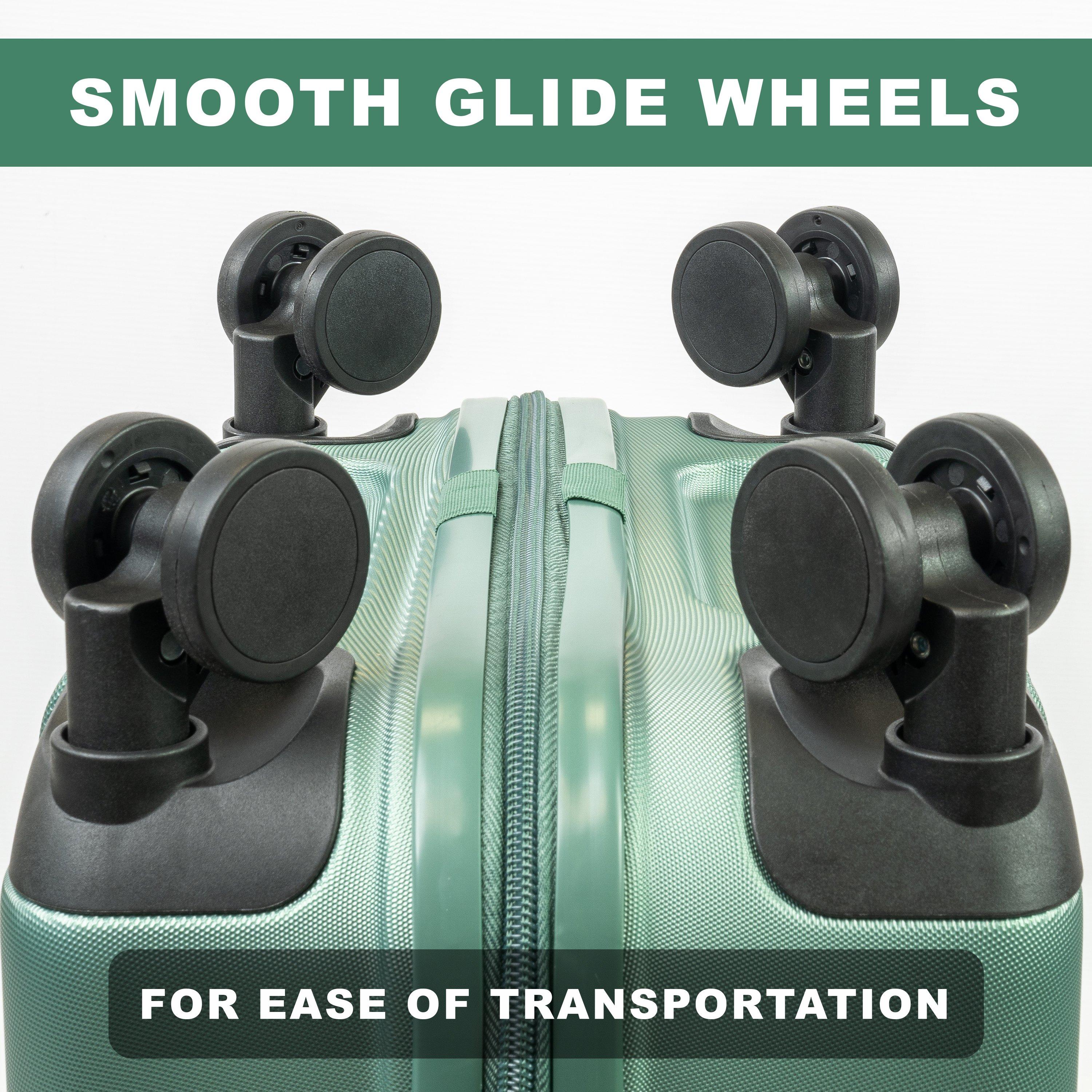 Sage Green - Pierre Cardin - Soleil Hard Shell Cabin Suitcase Small Luggage - 8