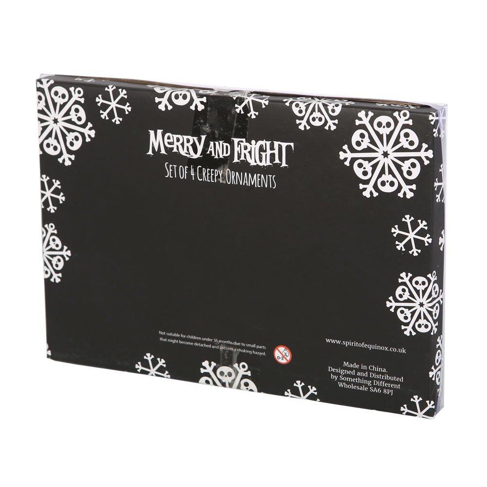 Brown - Something Different - Set of 4 Creepy Skeleton Cookie Ornaments - 5