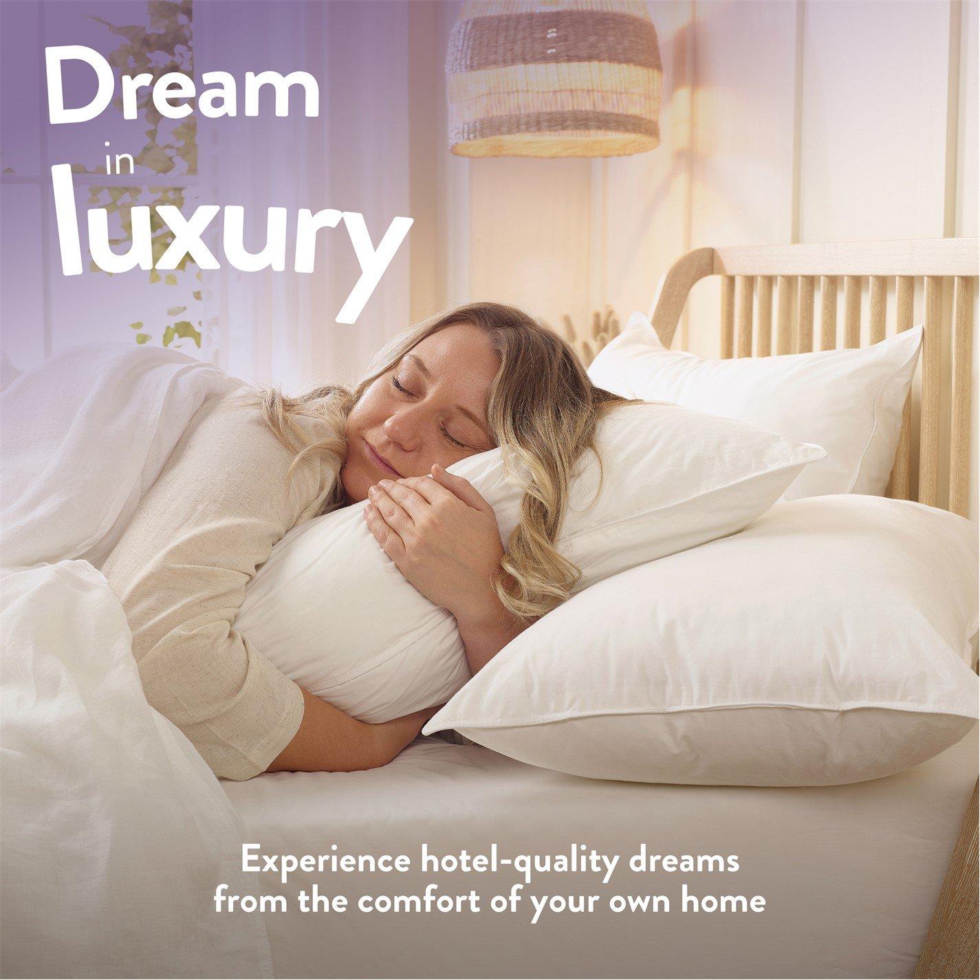 White - Slumberdown - Duck Feather Pillow, Medium Support - 2