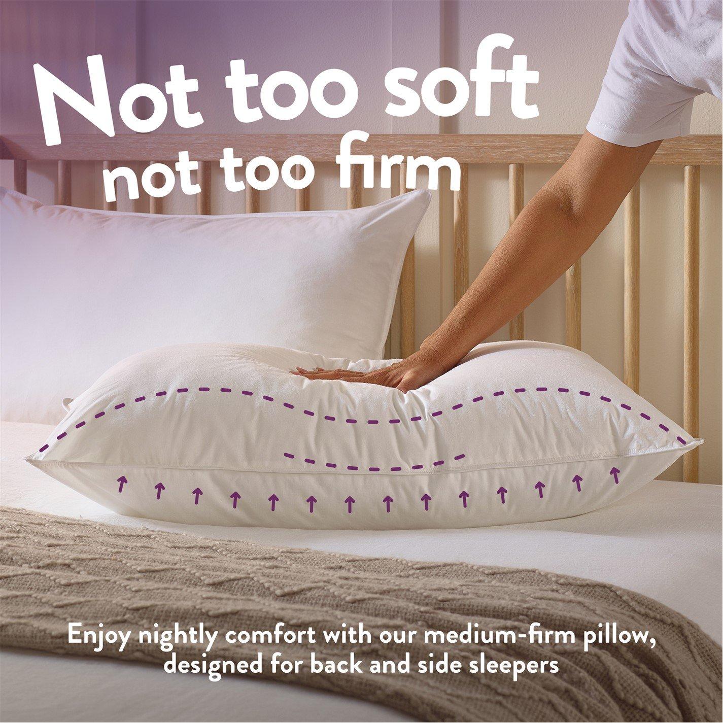 White - Slumberdown - Duck Feather Pillow, Medium Support - 3