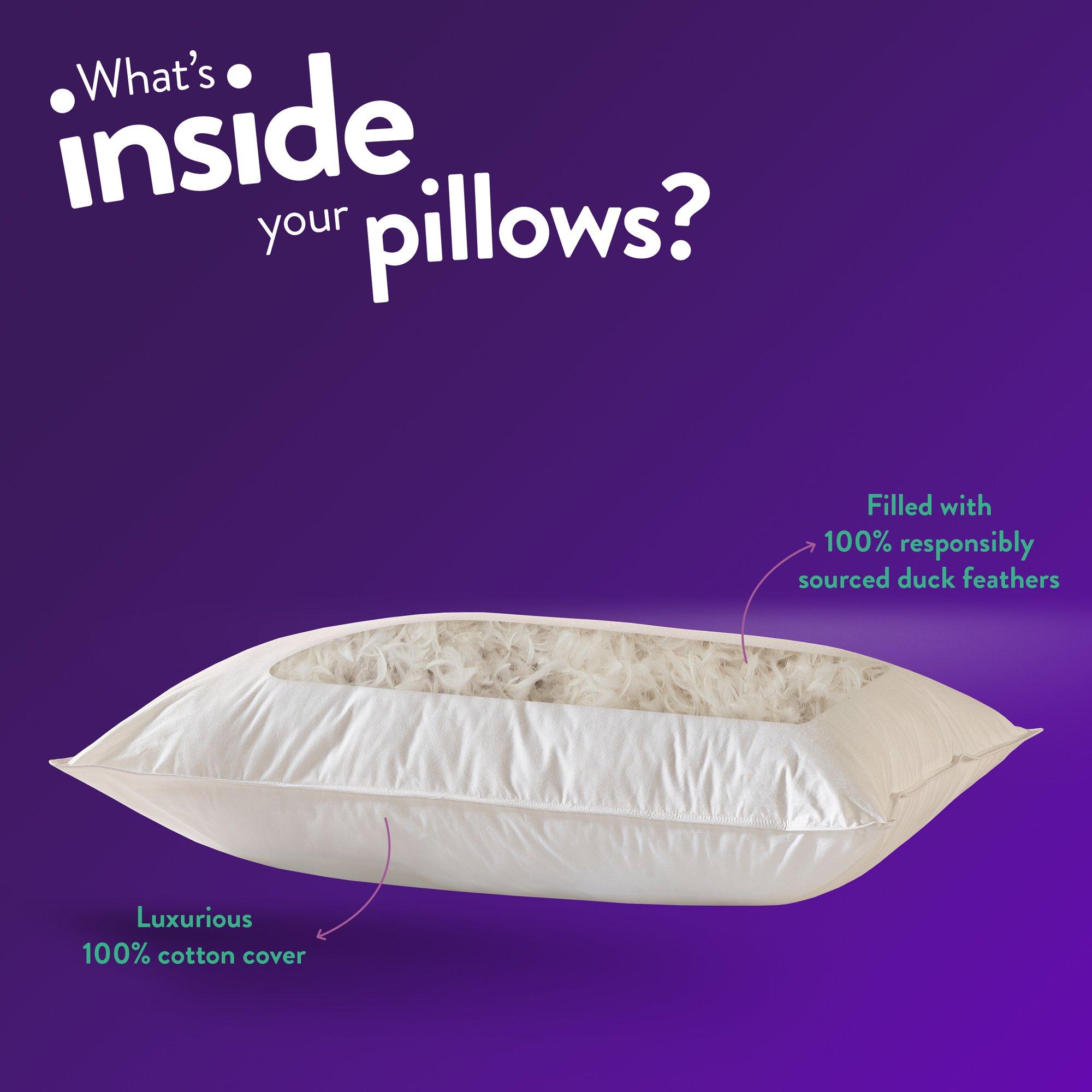 White - Slumberdown - Duck Feather Pillow, Medium Support - 7