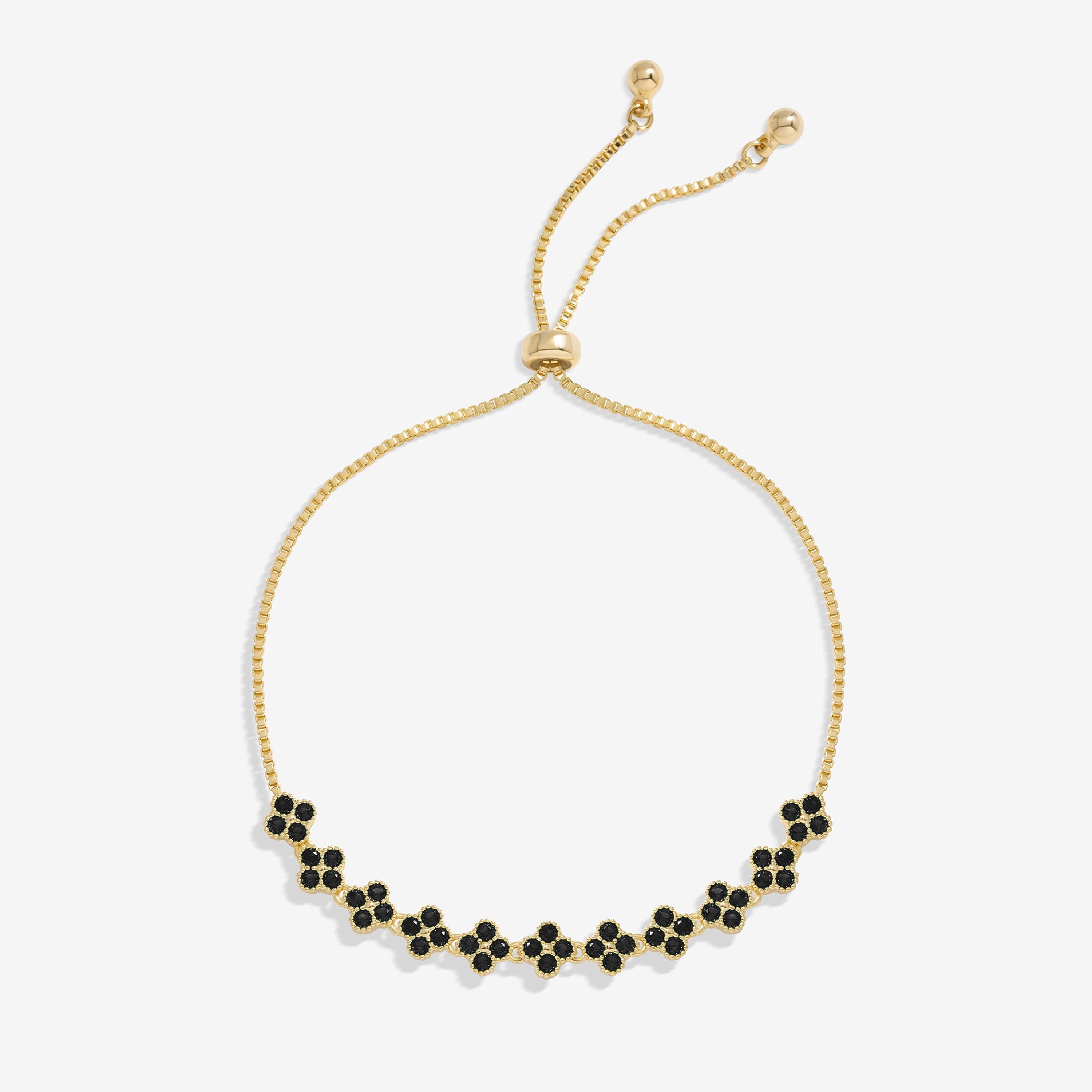 Gold - Jon Richard - Gold Plated And Jet Clover Toggle Bracelet - 1