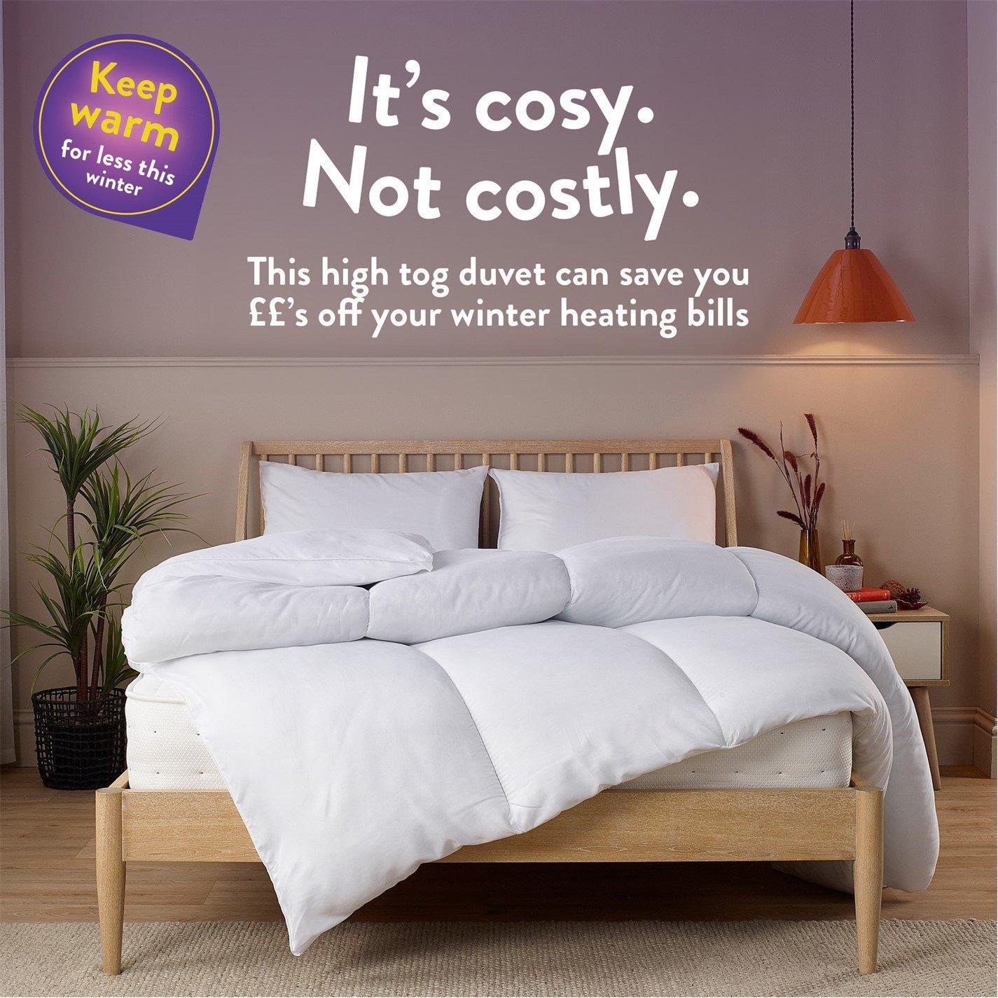 White - Slumberdown - Chilly Nights 15 Tog Duvet & 2 Super Support Pillow - 4