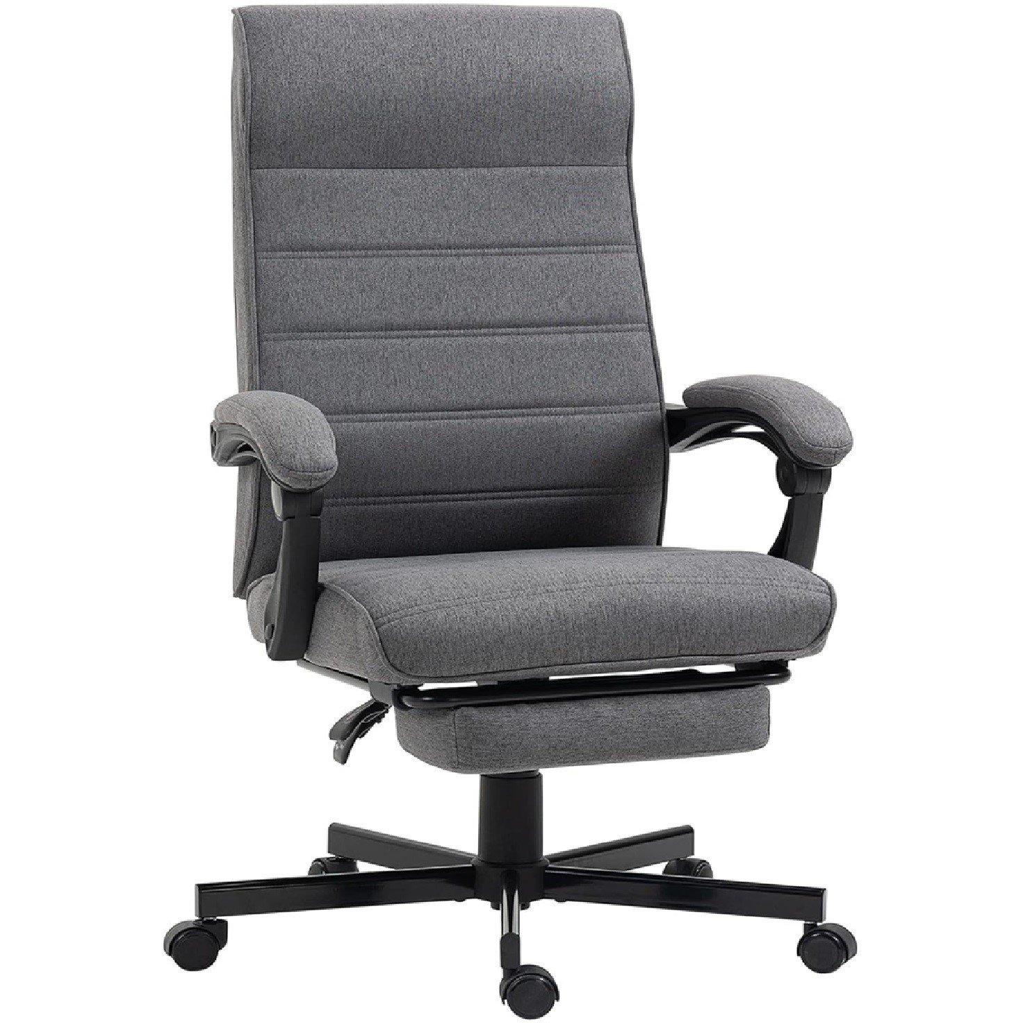 Grey - HOMCOM - Vinsetto Office Chair Height Ajustable - 1
