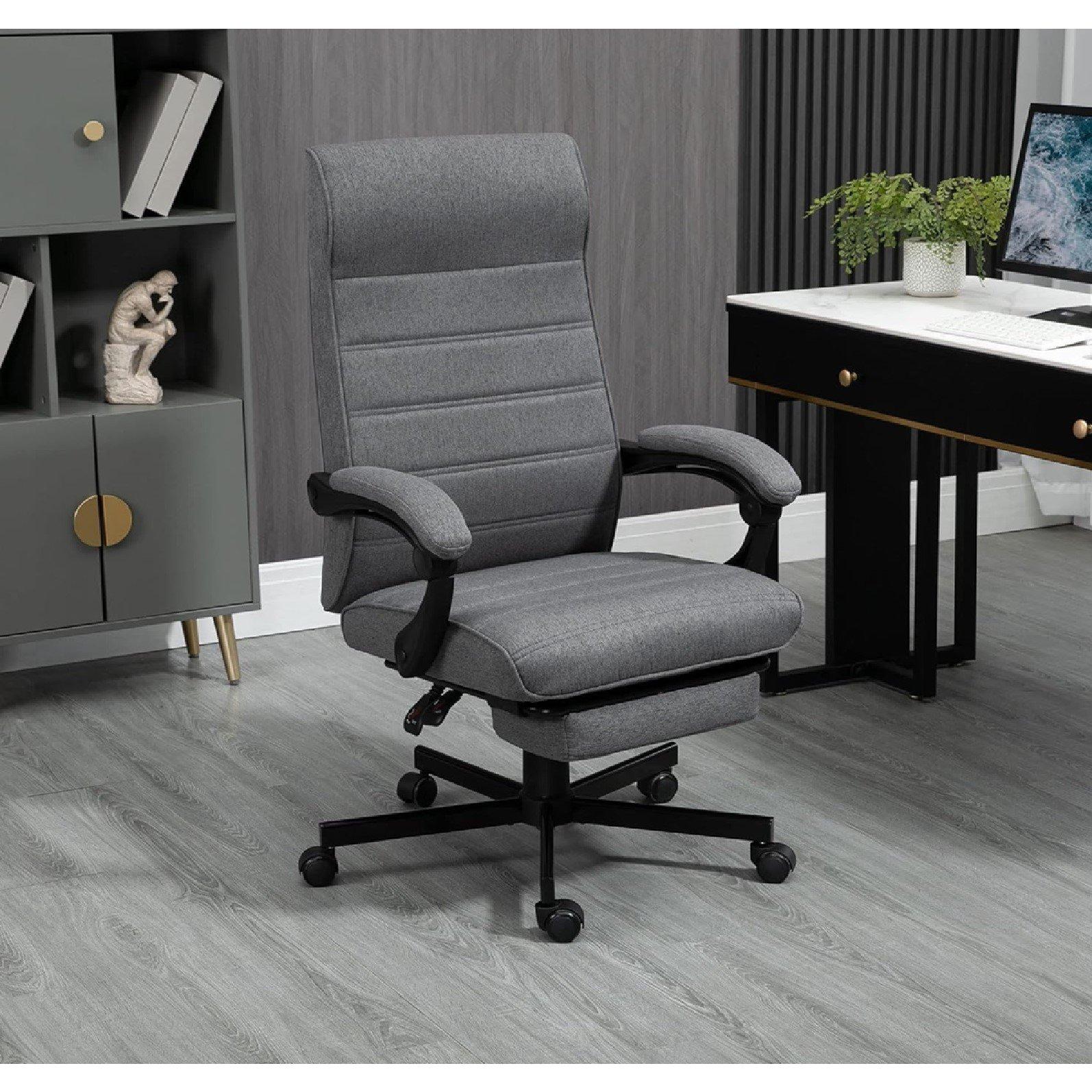 Grey - HOMCOM - Vinsetto Office Chair Height Ajustable - 2