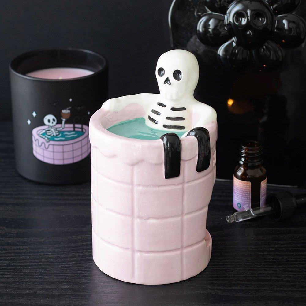 Something Different  Dead Cool Skeleton Oil Burner - White