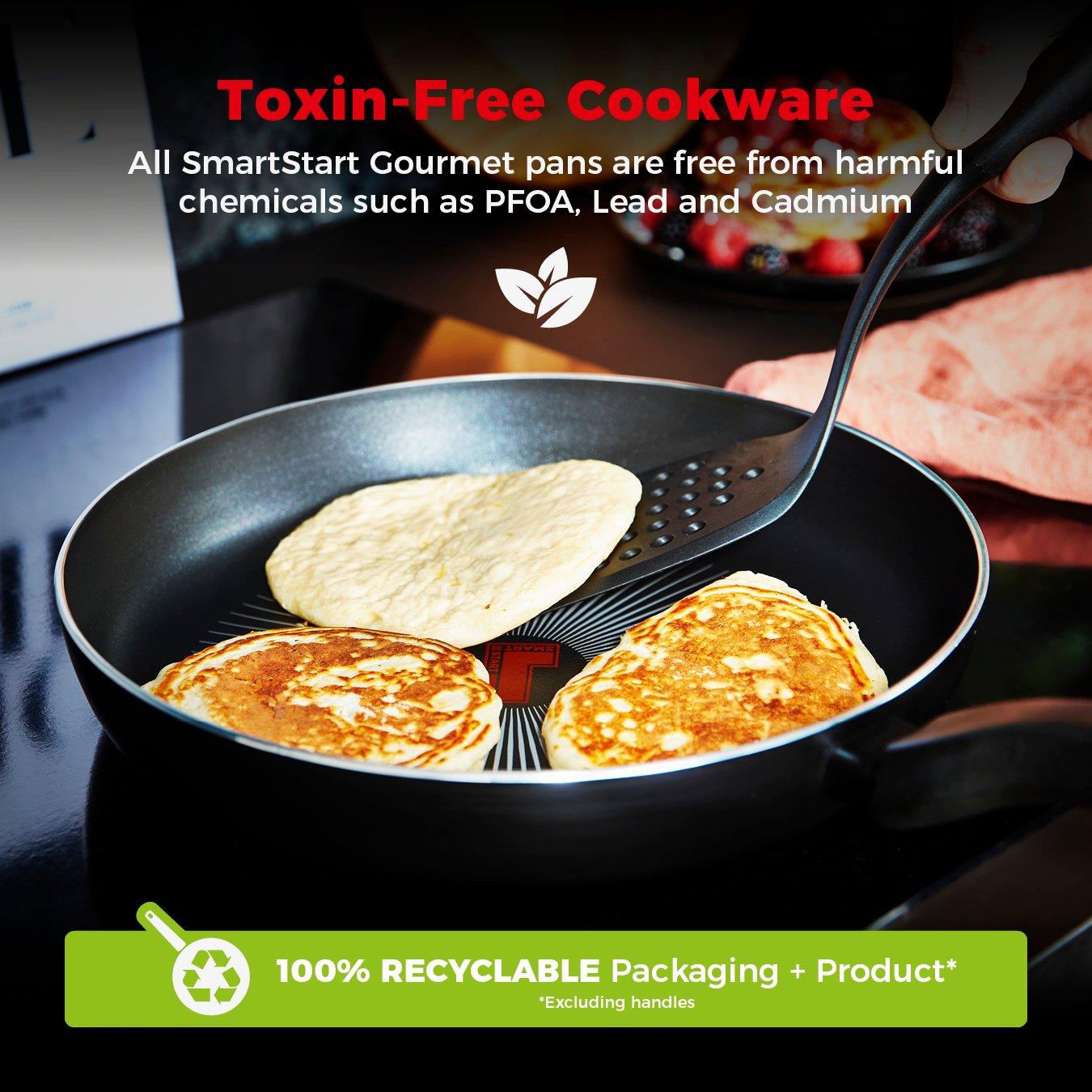 Black - Tower - Smart Start Gourmet 24cm Frying Pan - 5