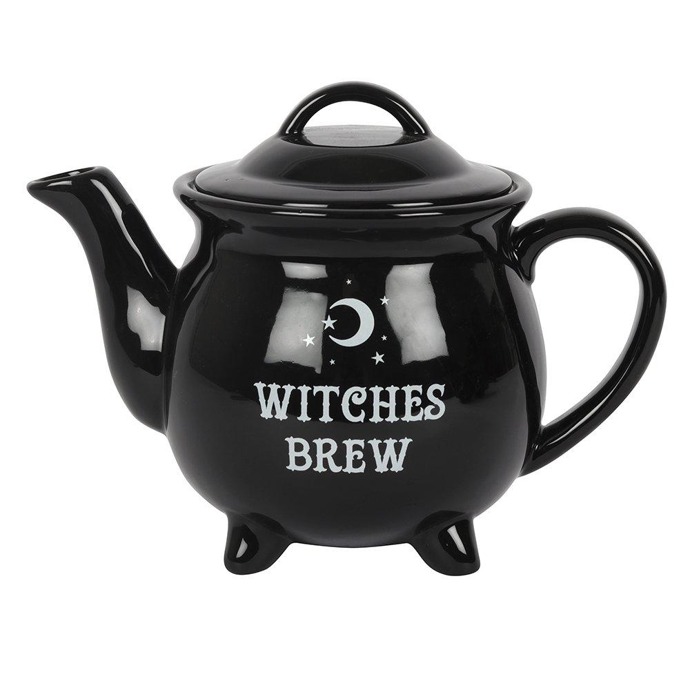 Black - Something Different - Witches Brew Ceramic Cauldron Tea Set - 3