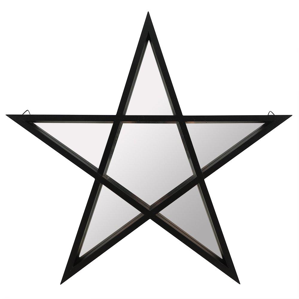 Something Different  Framed Pentagram Mirror Black