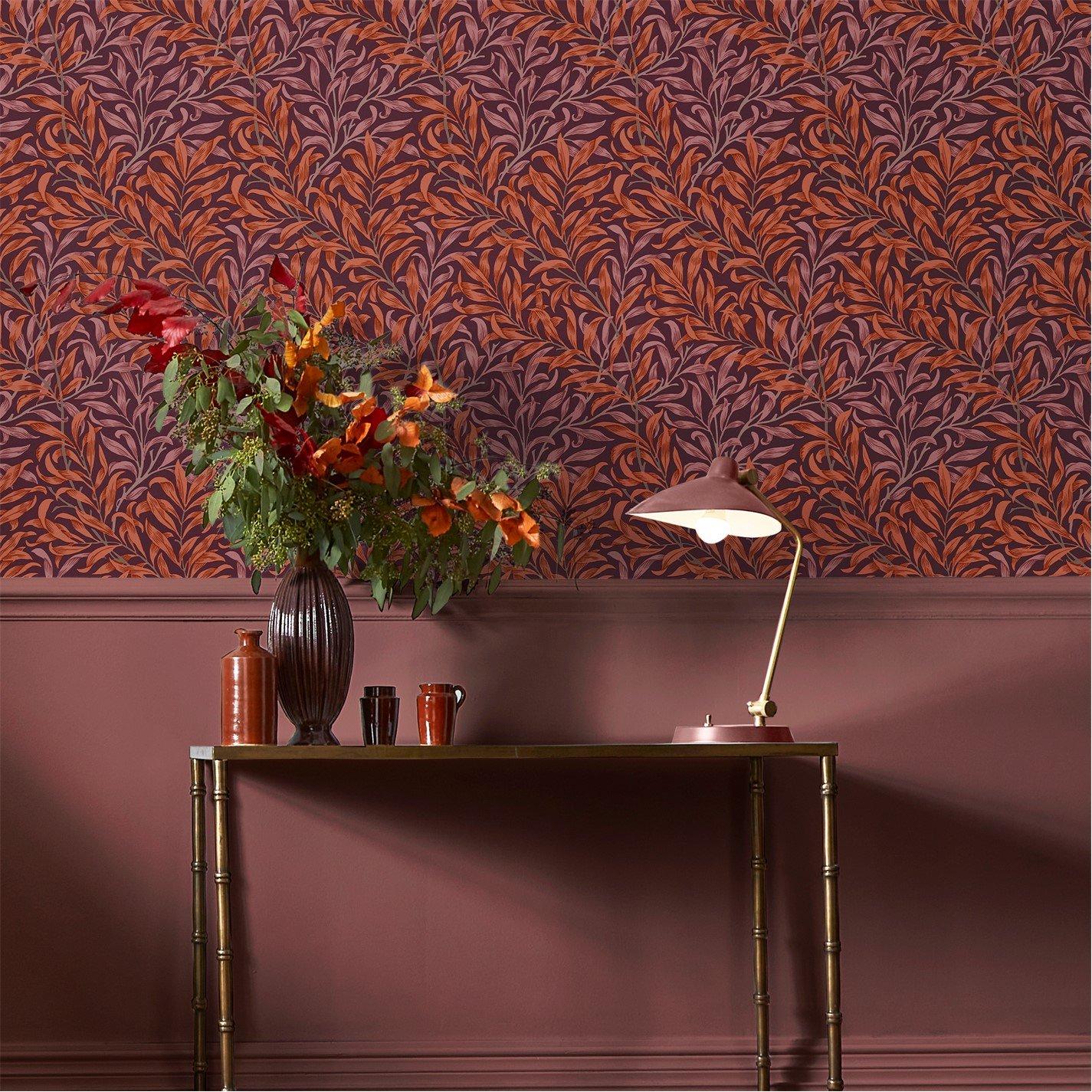 William Morris At Home  Willow Bough Wallpaper Plum