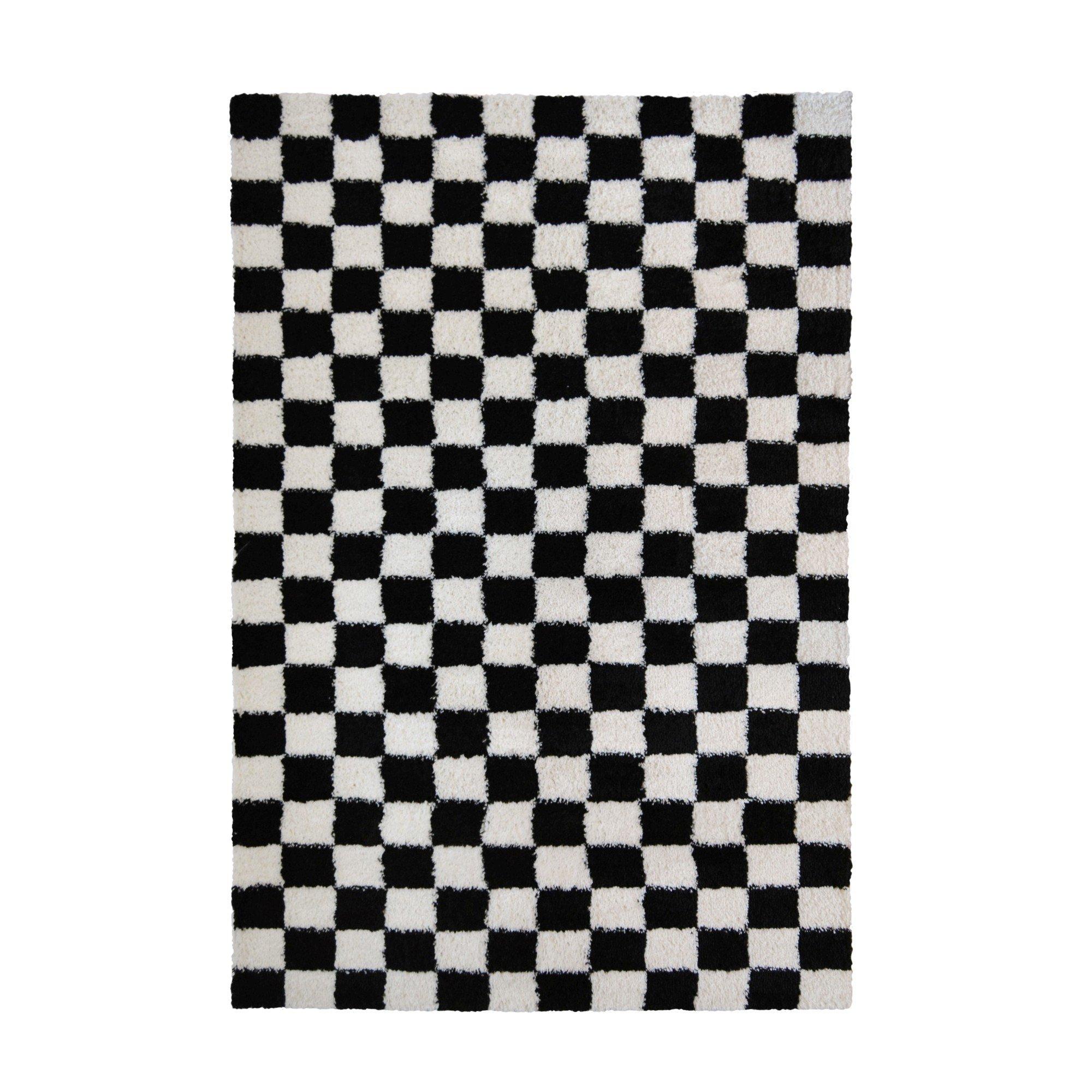 Black - Homemaker - Snug Checks Rug Monochrome - 2