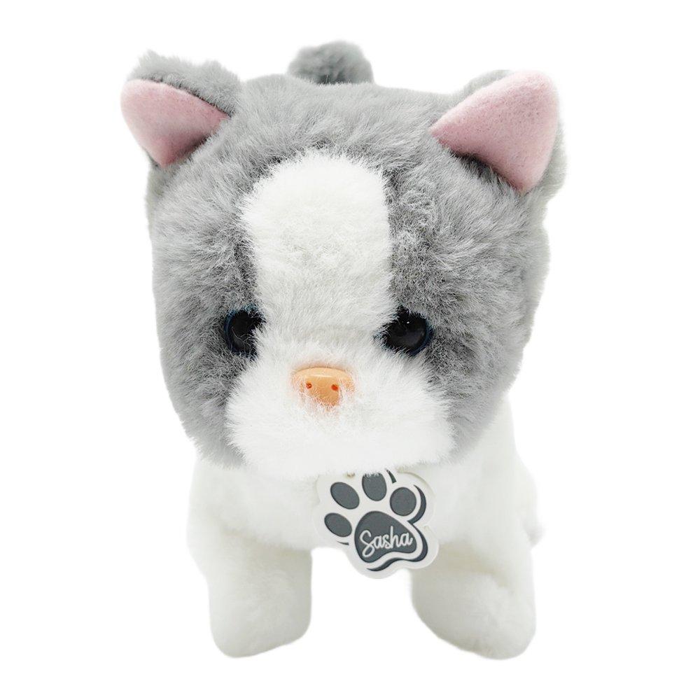 Multi - Pugs at Play - Sasha Interactive Walking Cat Plush Toy - 11