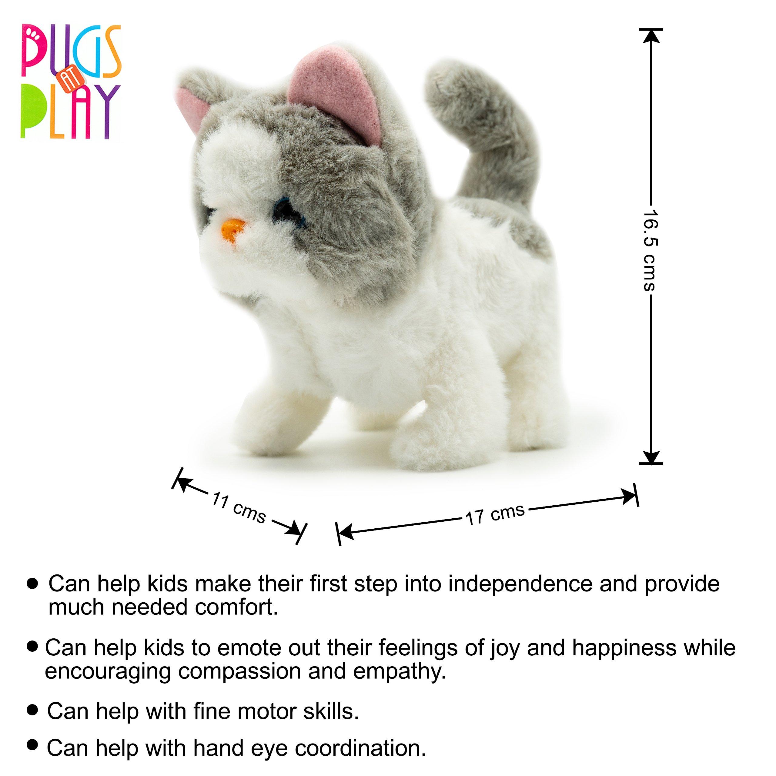 Multi - Pugs at Play - Sasha Interactive Walking Cat Plush Toy - 4