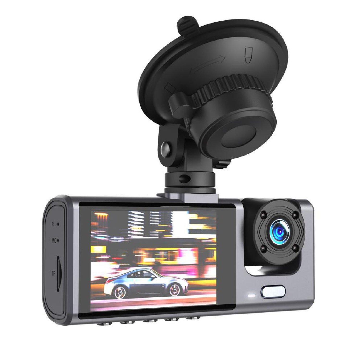 Black - XO - - 1080 HD Dual Dashcam (Front and Rear) - Black - 2