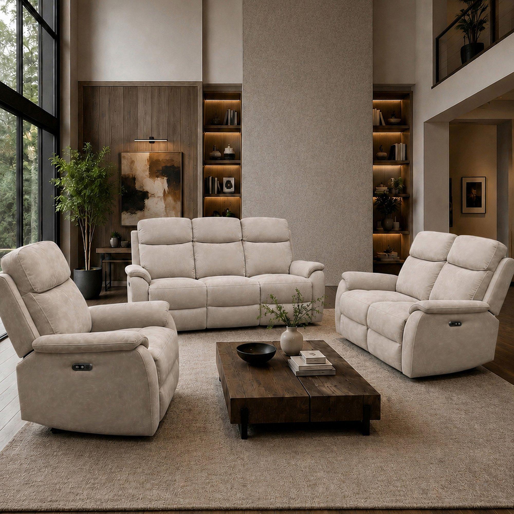 Kingsmere 3 + 2 + 1 Power Recliner Sofa Suite, Che